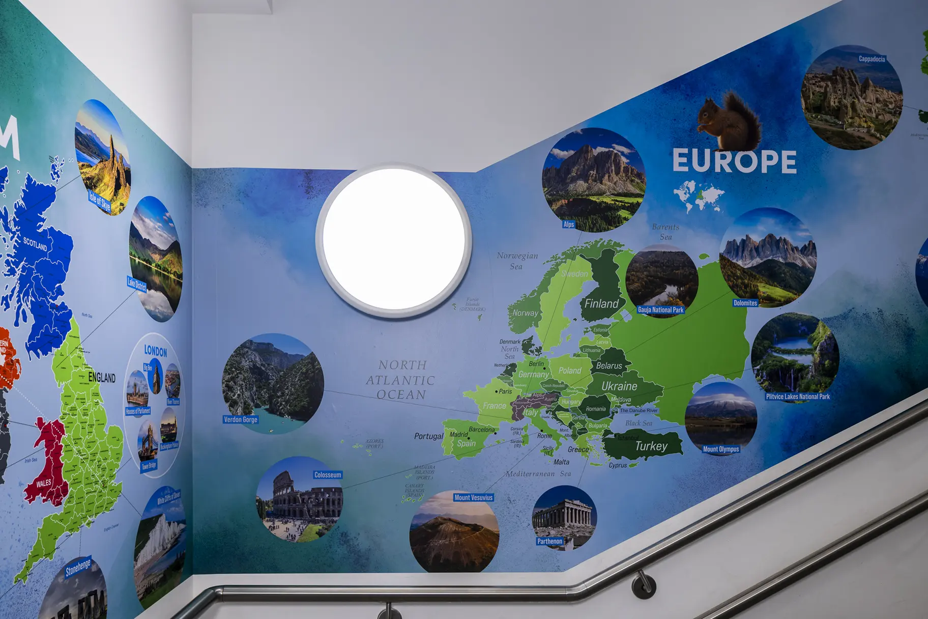 Sudbourne primary school map wall art