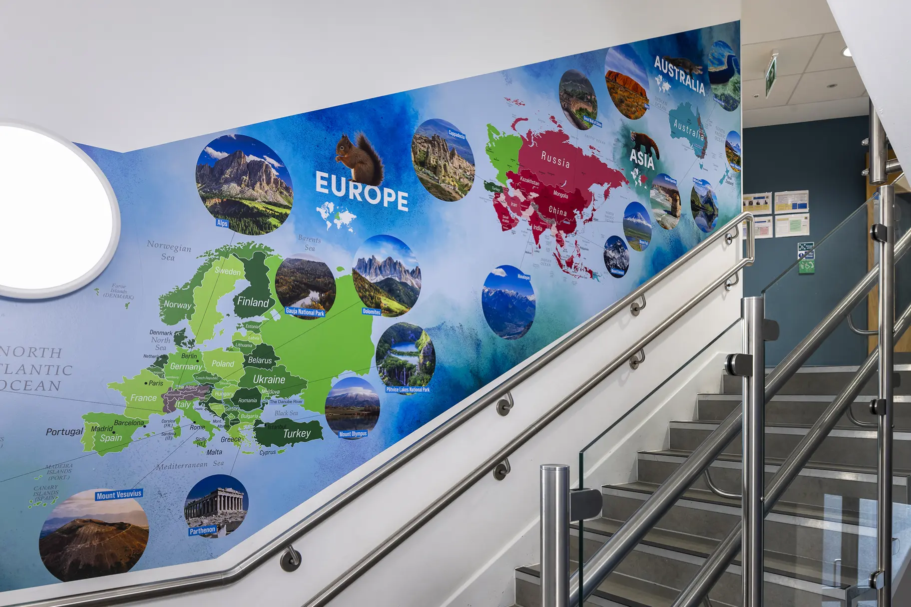 Sudbourne primary school map wall art