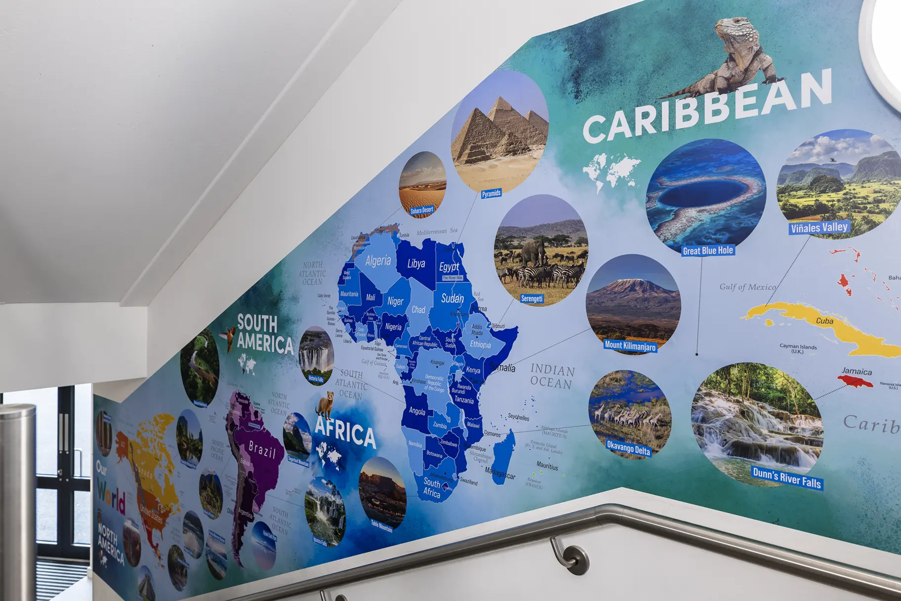 Sudbourne primary school map wall art