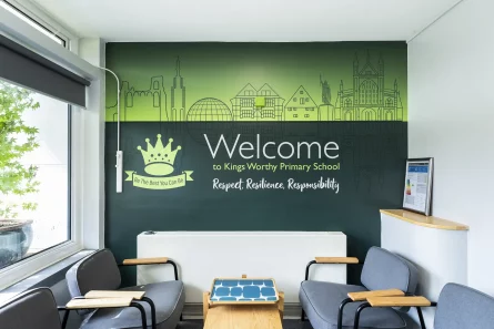 Kings worthy primary school welcome wall art