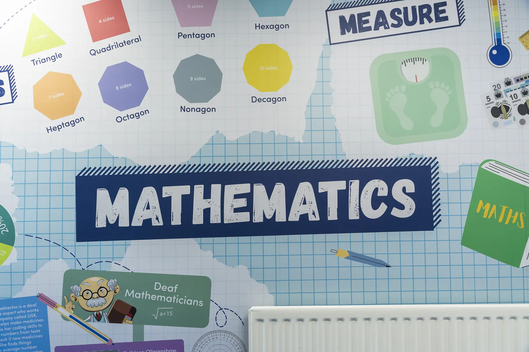 Heathlands school maths wall art