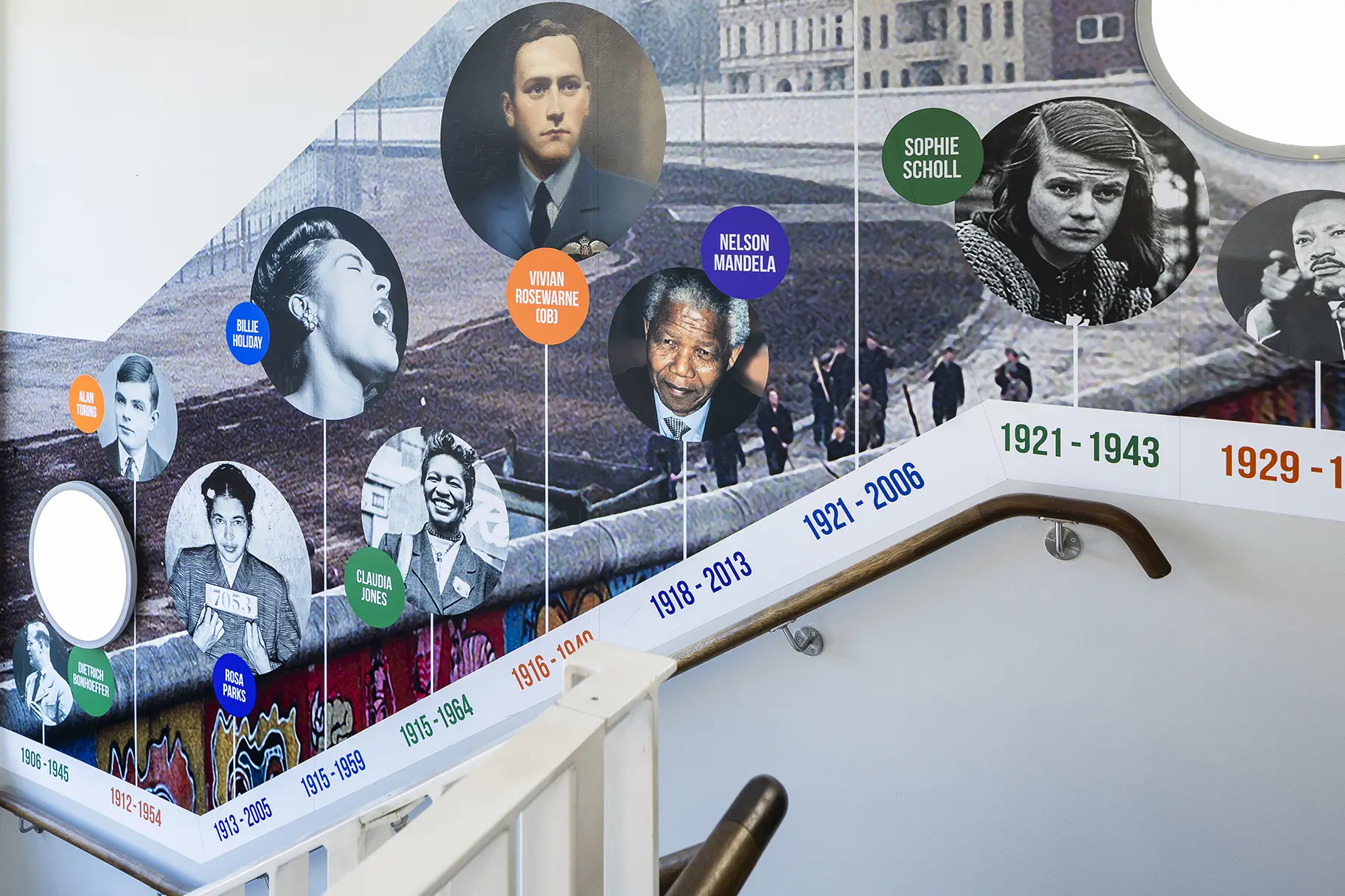 Brentwood Stairwell Timeline Wall Art