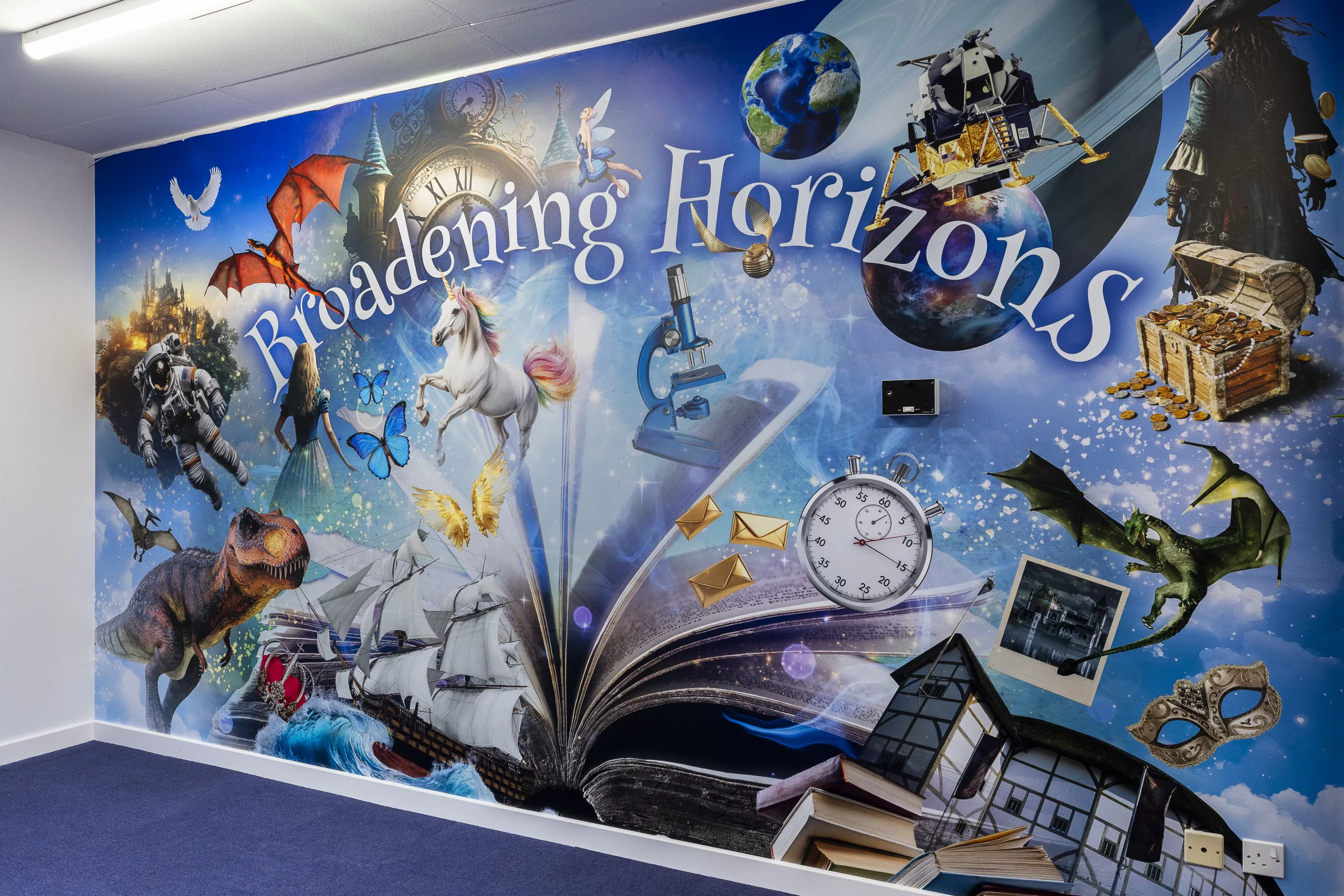 The Cranbourne Primary library wall art