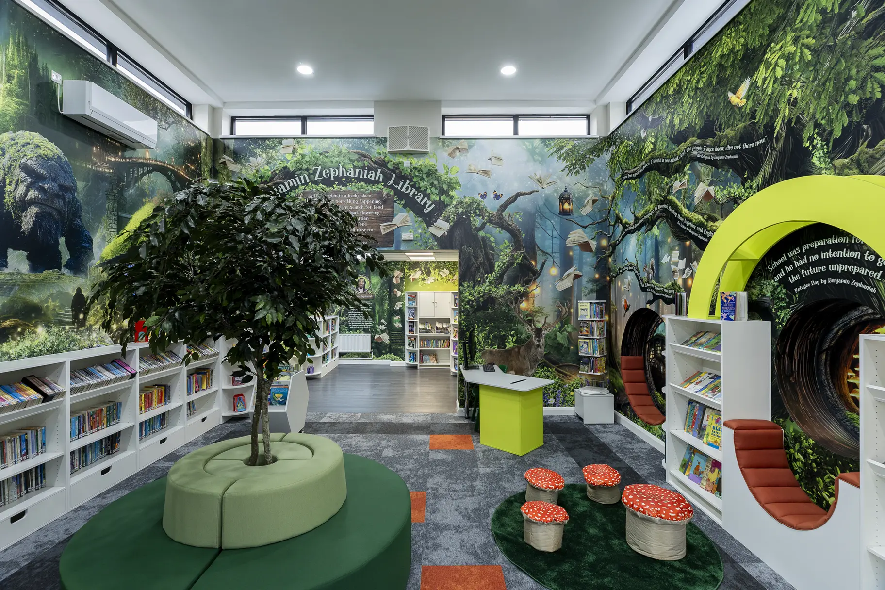 William murdoch primary school library wall art