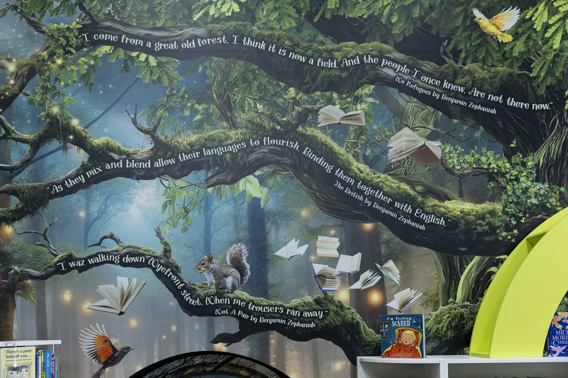 William murdoch primary school library wall art