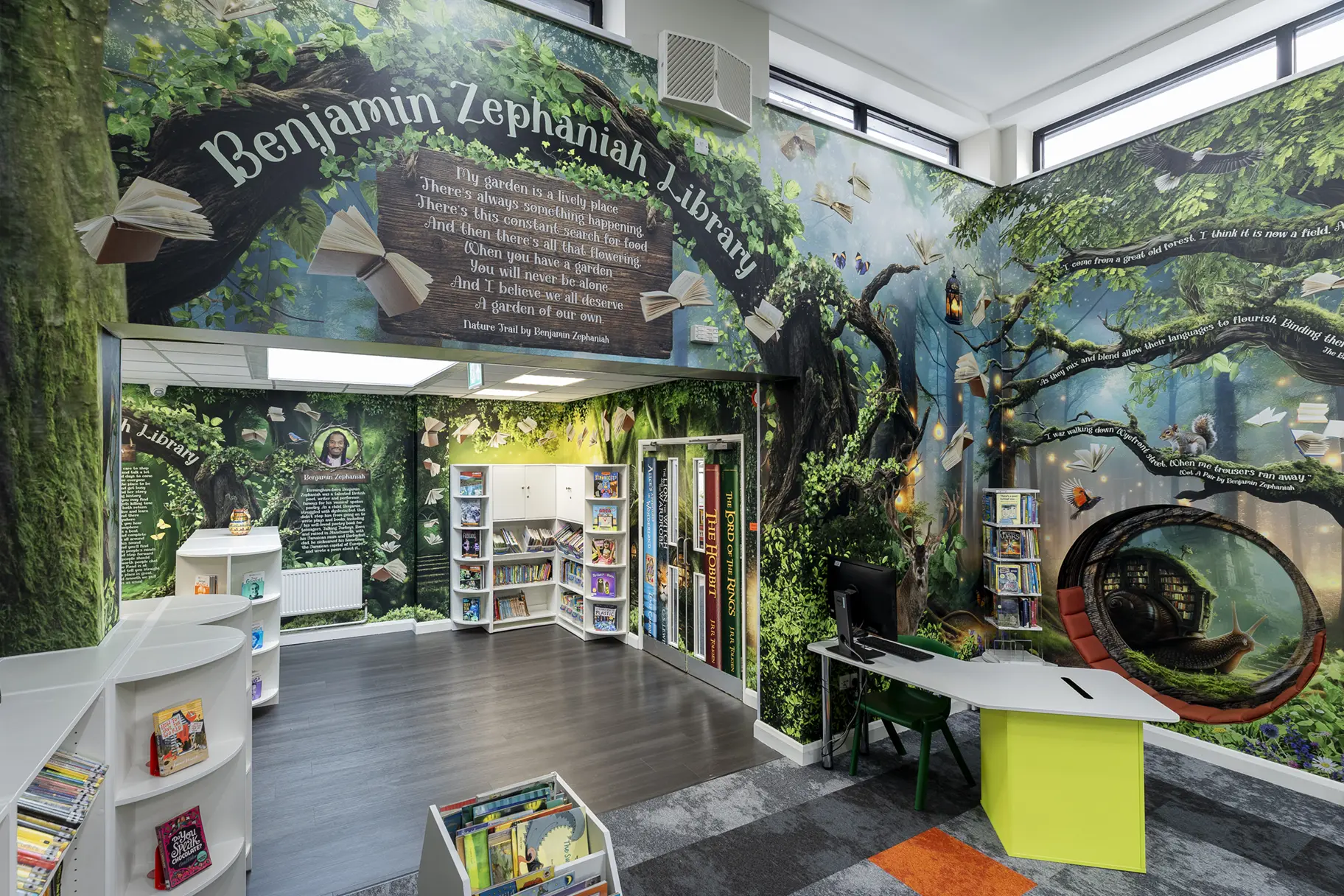 William murdoch primary school library wall art