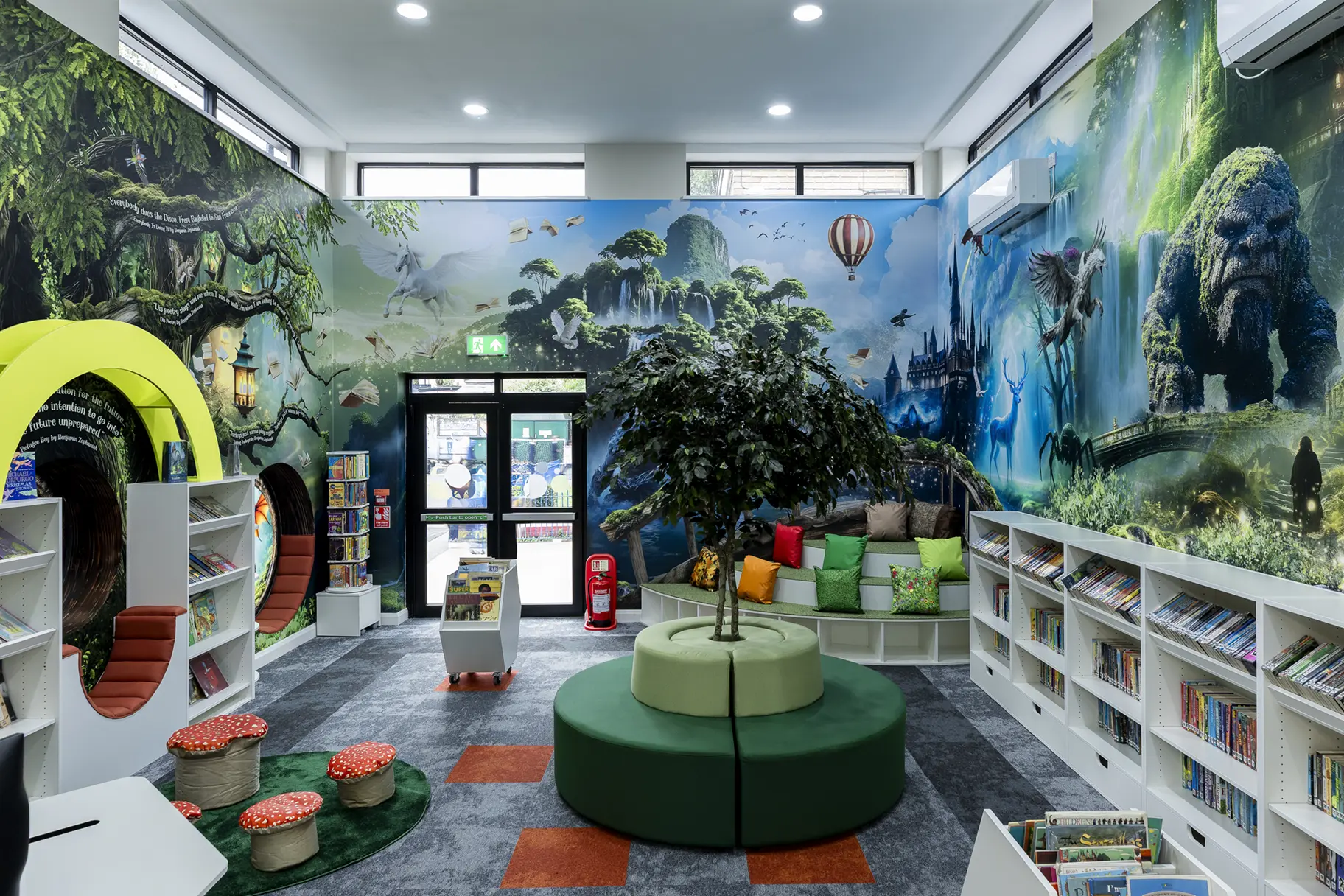 William murdoch primary school library wall art