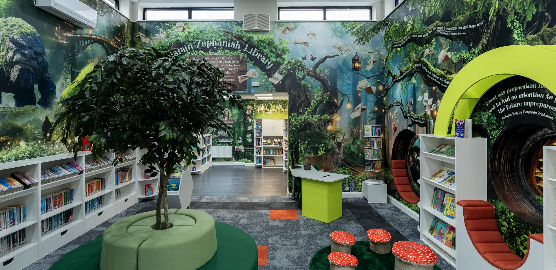School library wall art