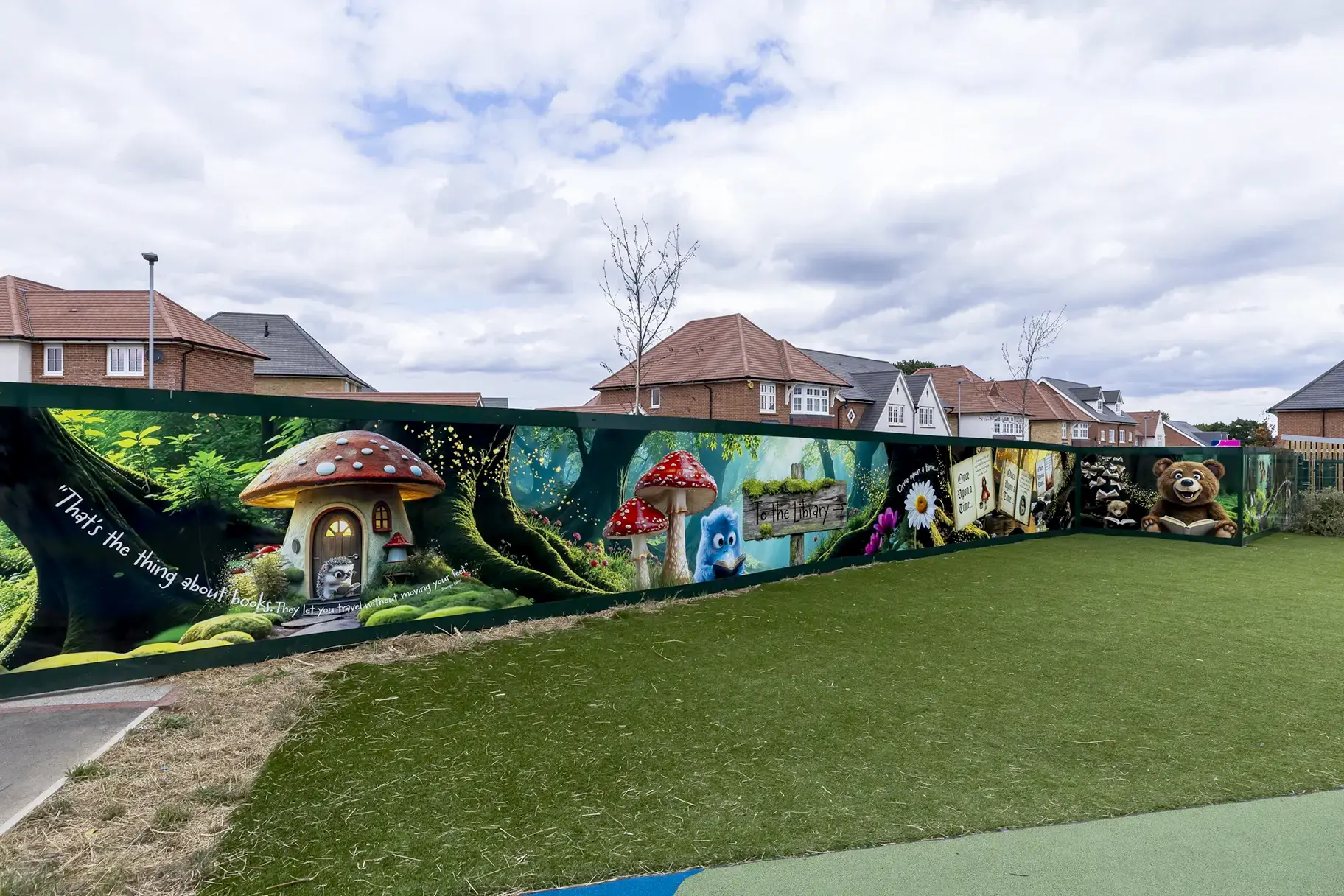 Chapel Hill Primary School literacy fence wall art