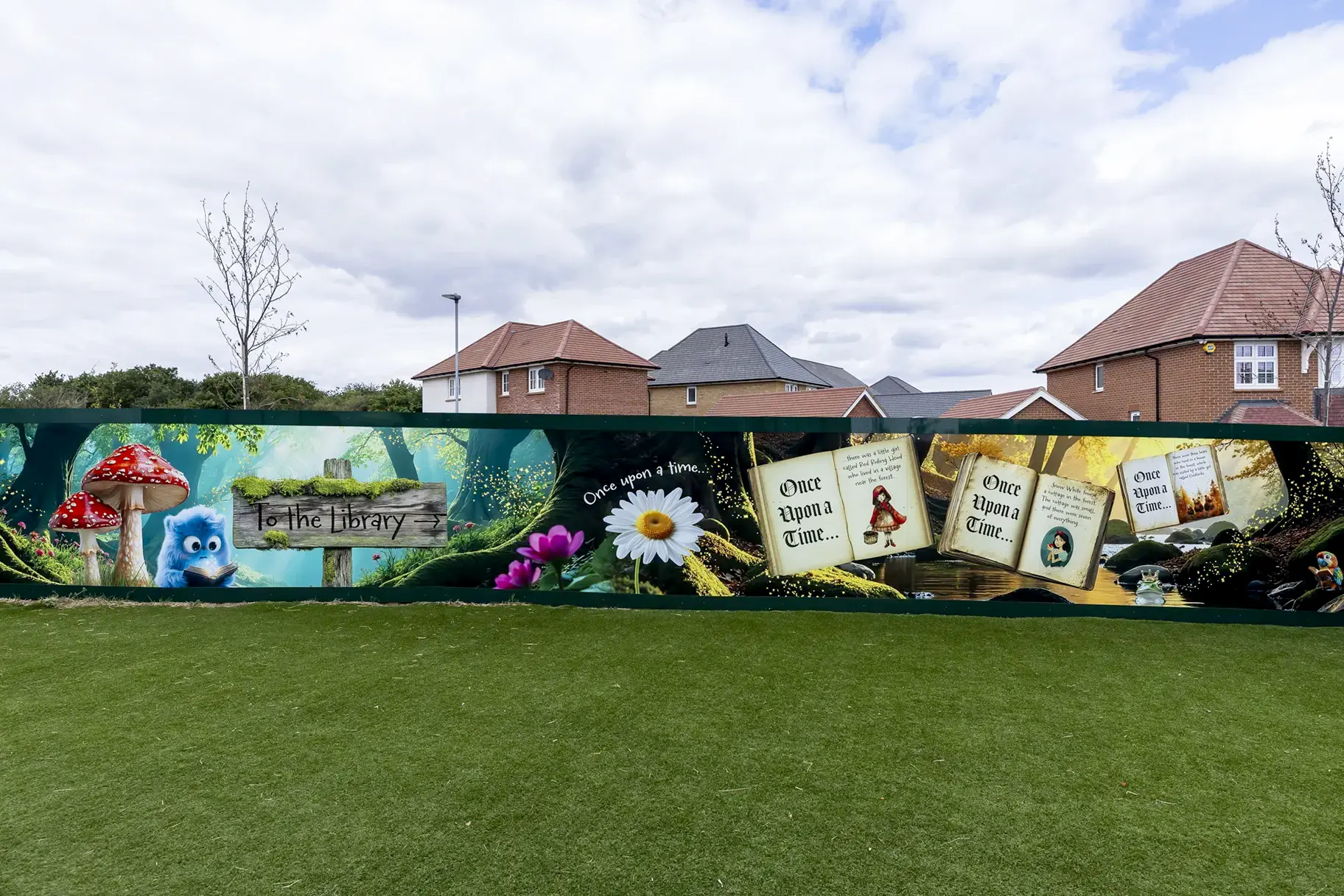 Chapel Hill Primary School literacy fence wall art