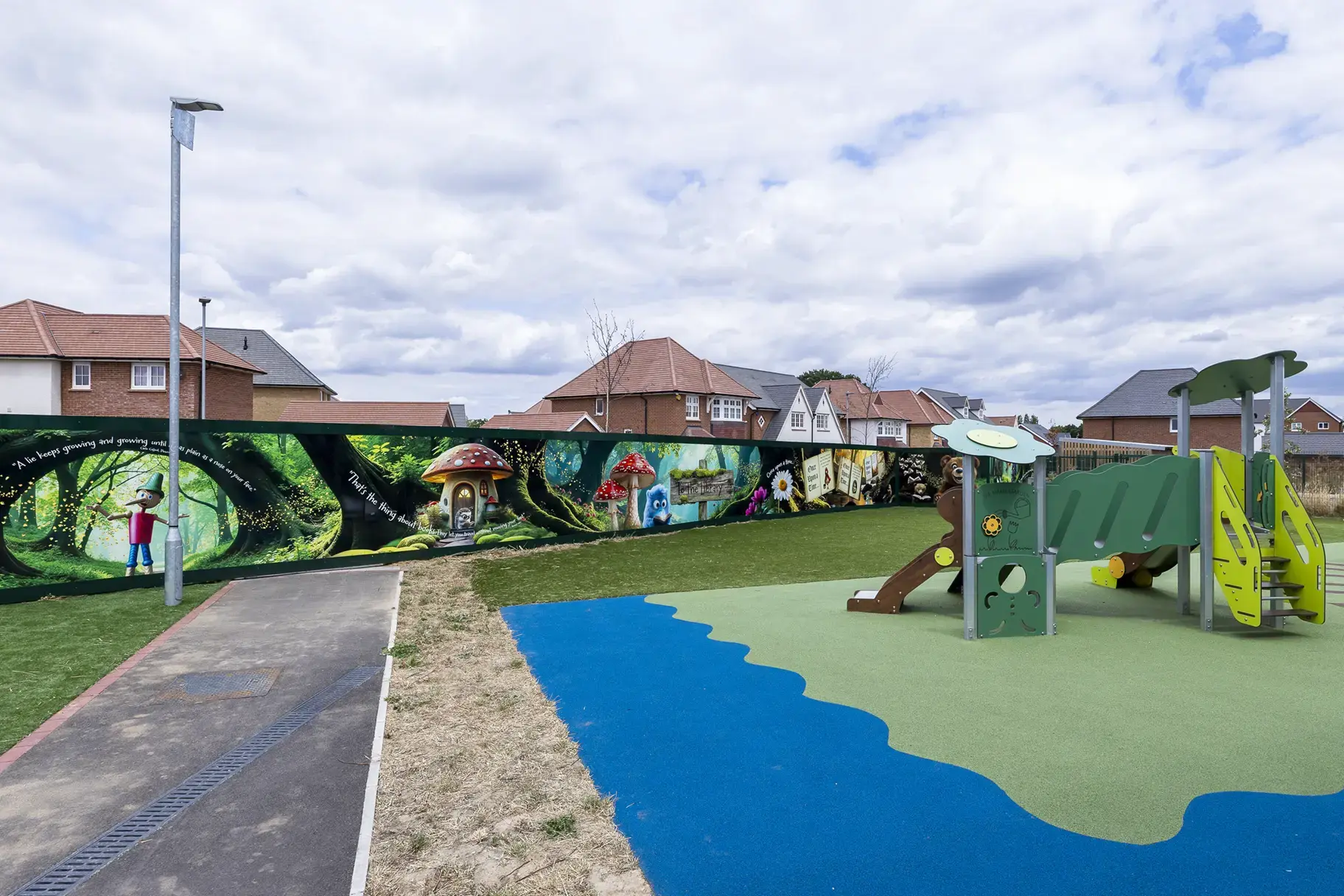 Chapel Hill Primary School literacy fence wall art