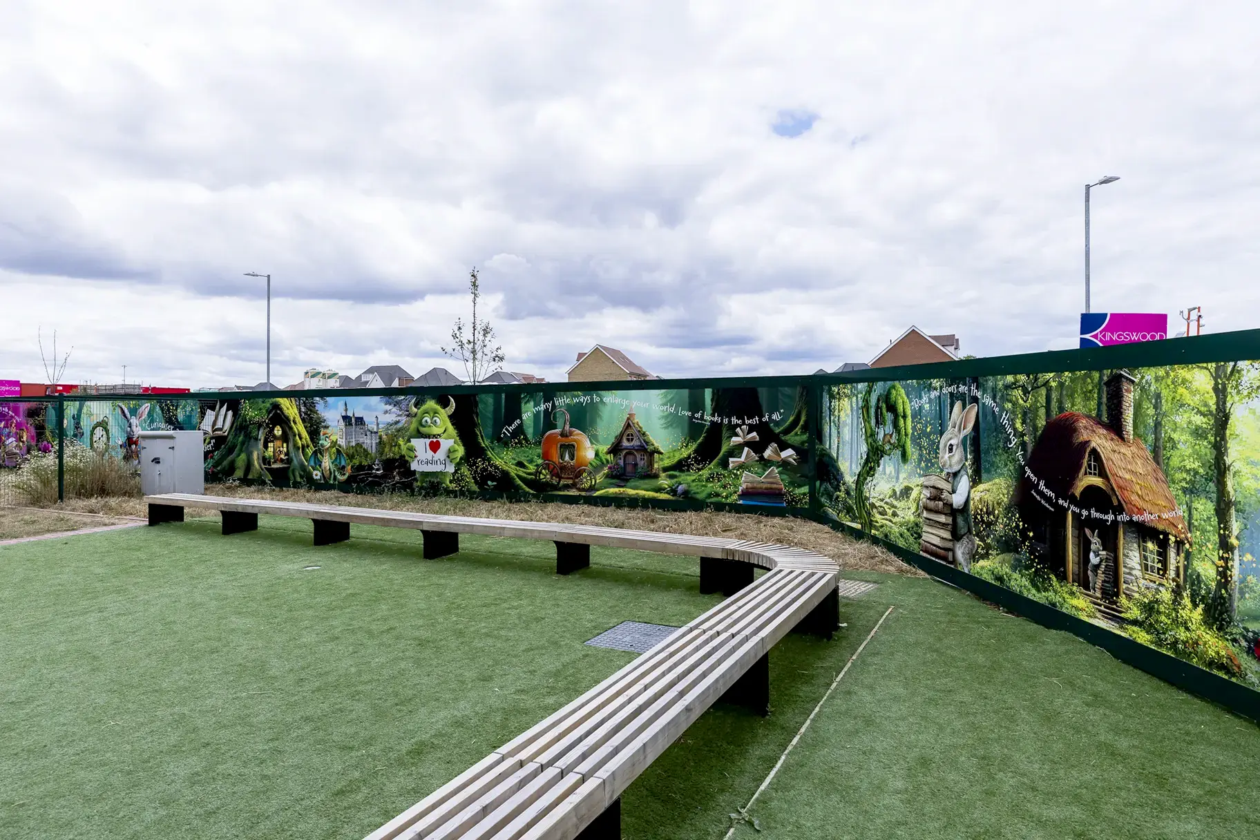 Chapel Hill Primary School literacy fence wall art