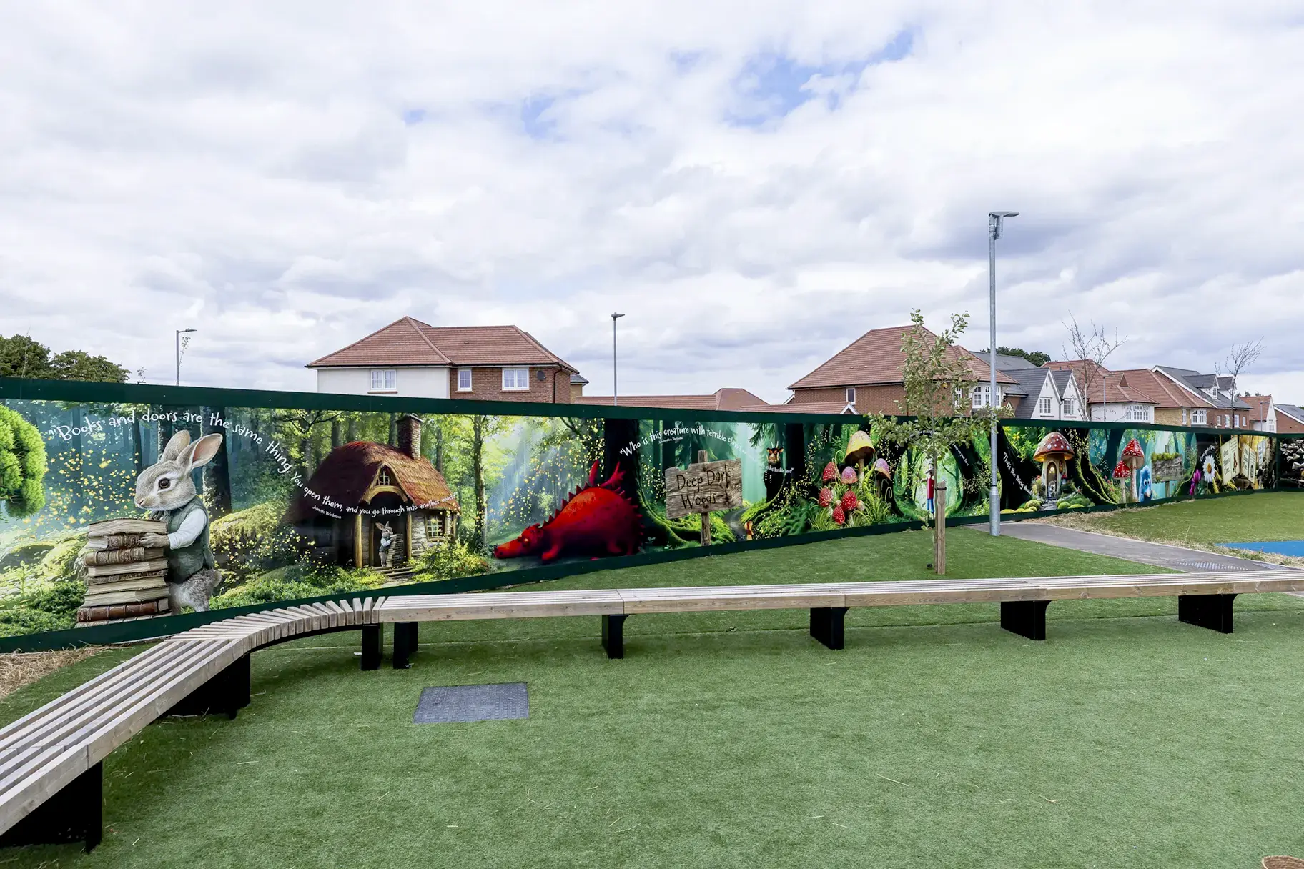 Chapel Hill Primary School literacy fence wall art