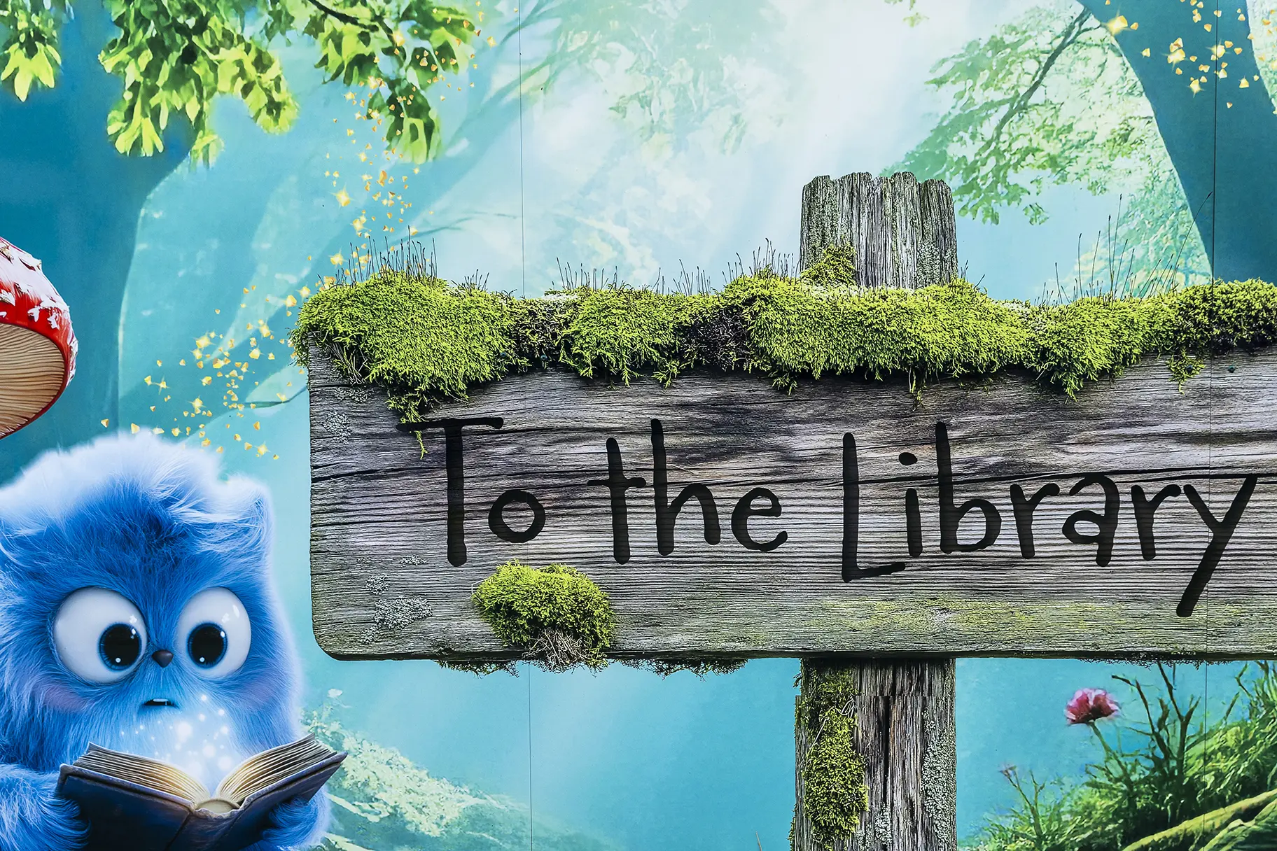 Chapel Hill Primary School literacy fence wall art