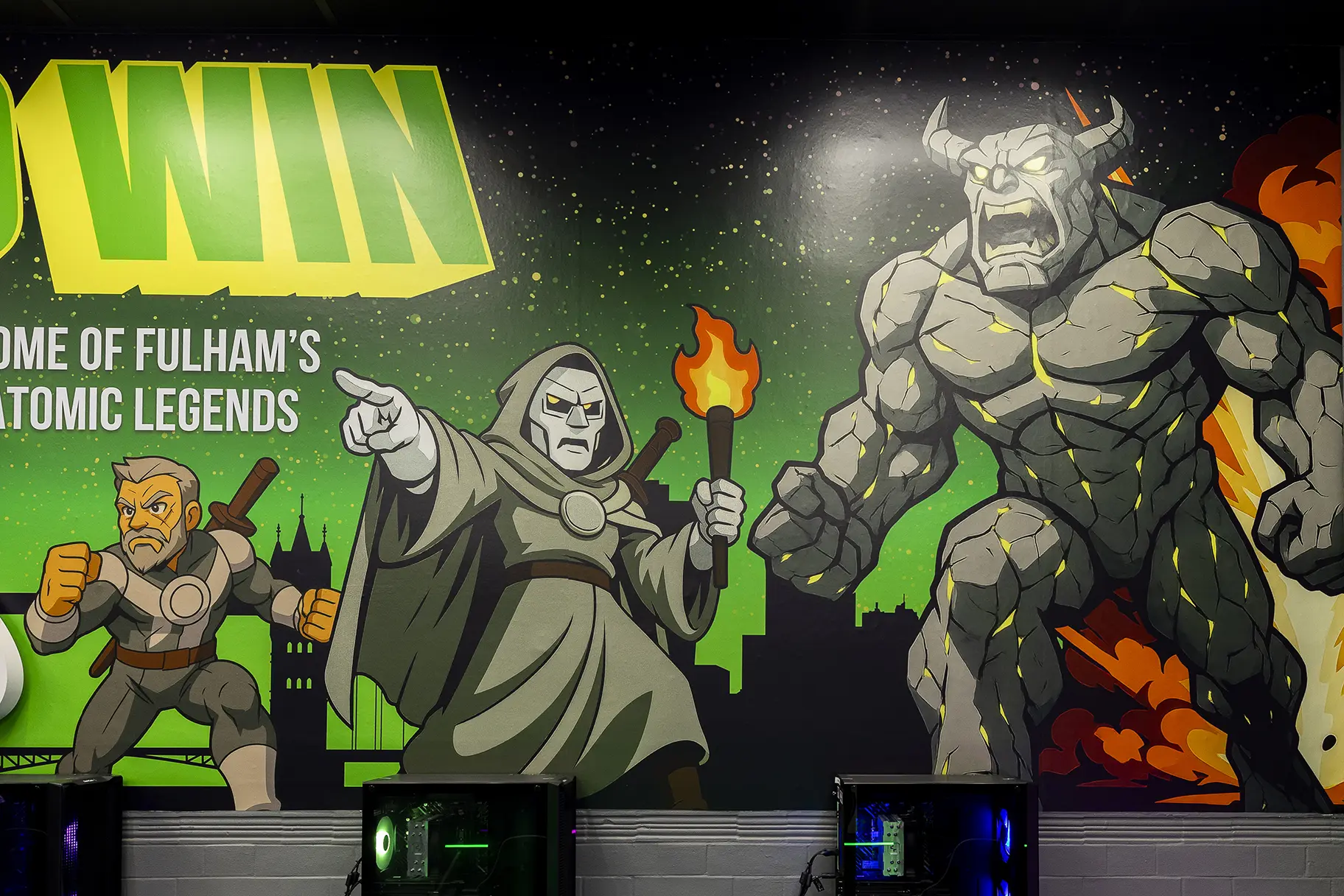 Fulham Cross Academy Trust eSports gaming room wall art