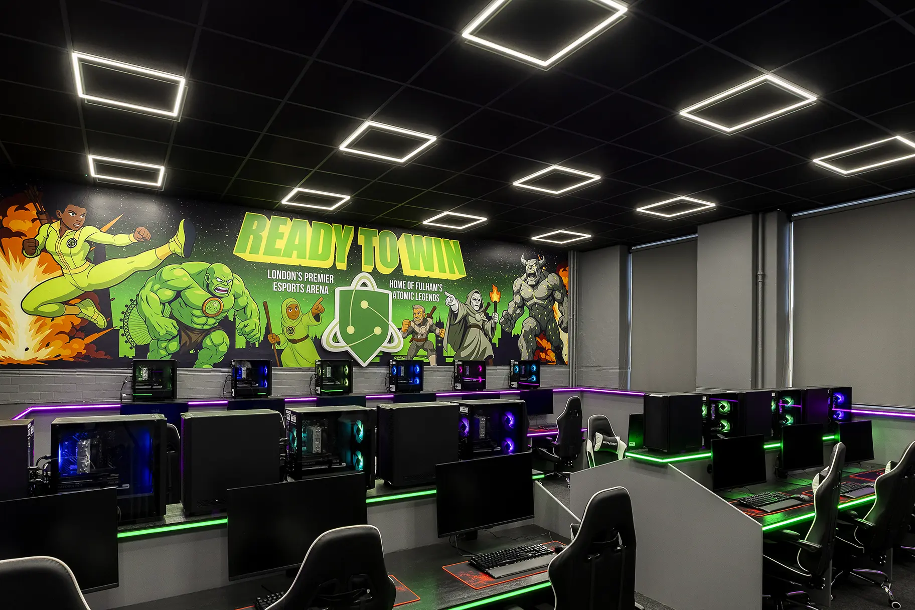 Fulham Cross Academy Trust eSports gaming room wall art