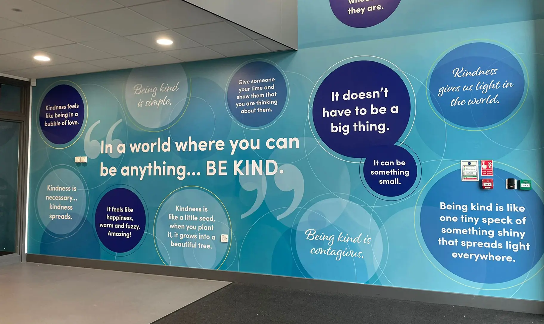 Kindness school wall art