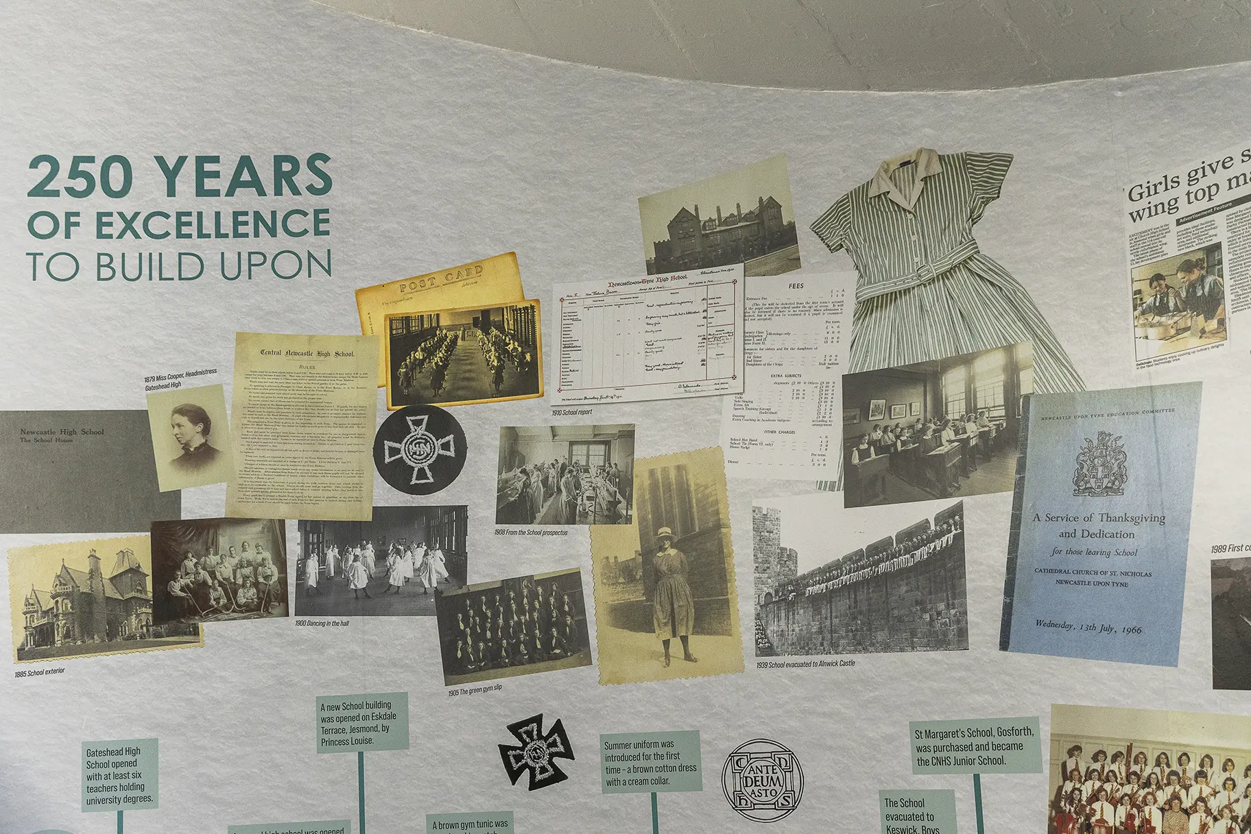 Newcastle High School For Girls timeline wall art