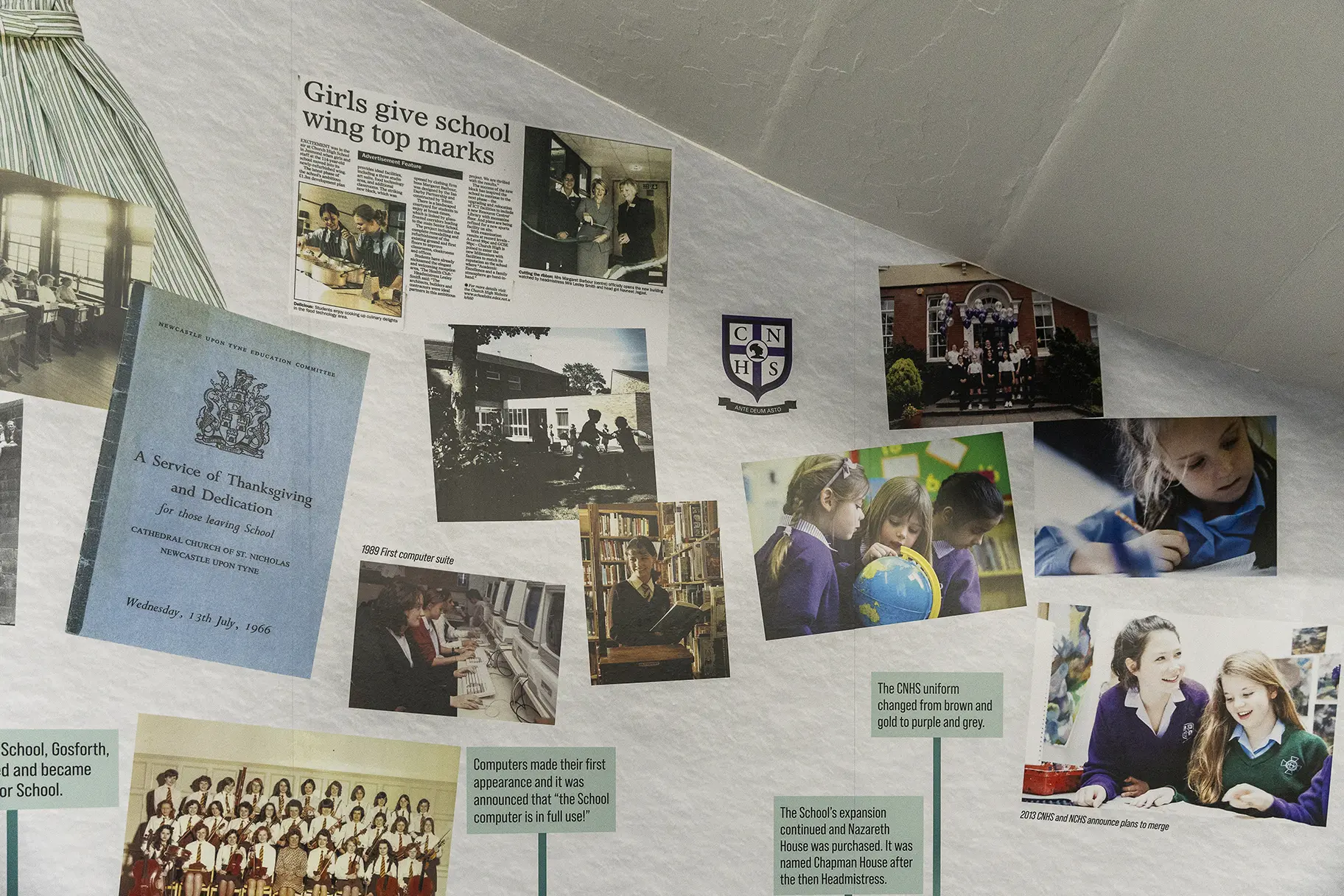 Newcastle High School For Girls timeline wall art