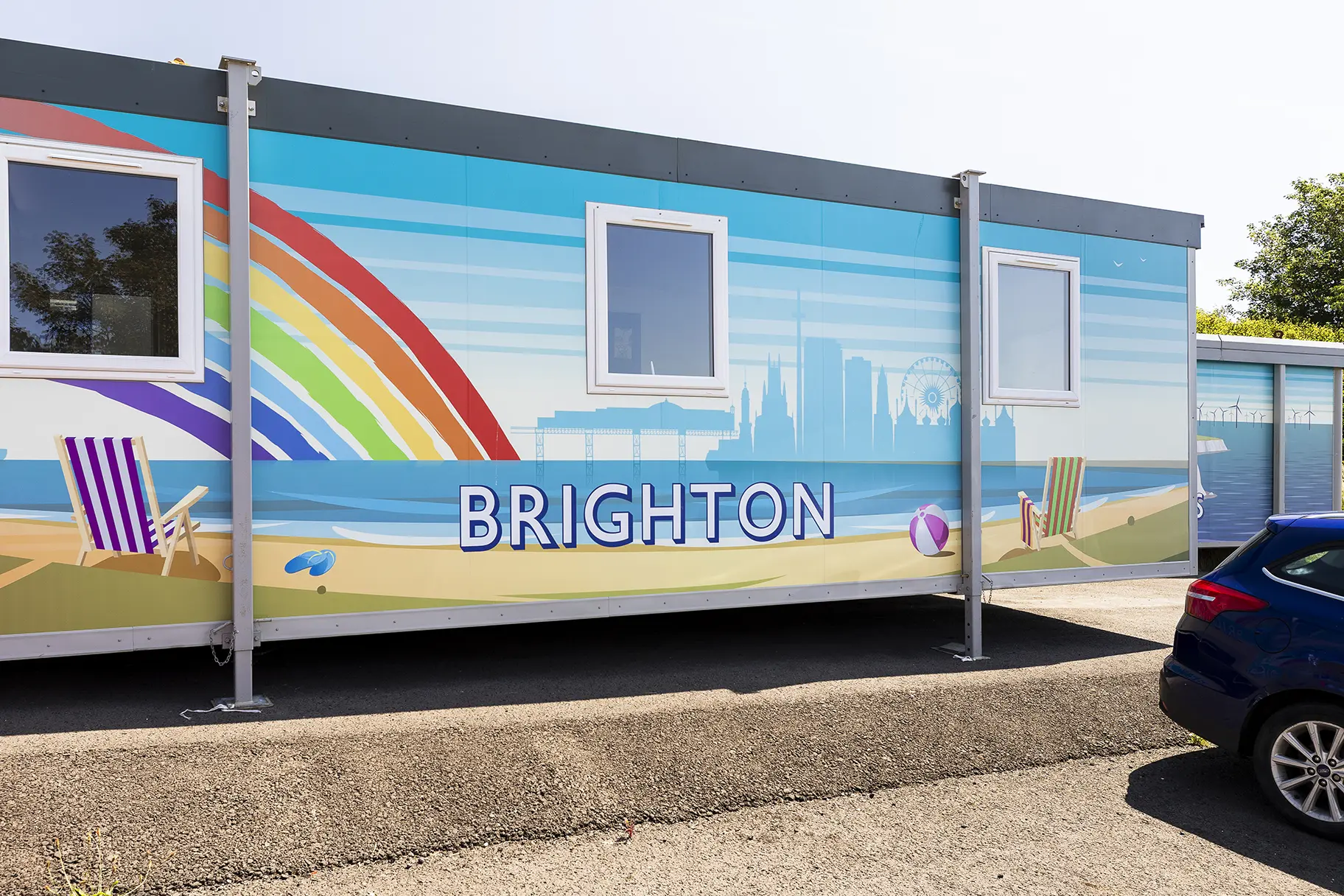 Oxford International College Brighton outbuildings 2 and 3 wall art