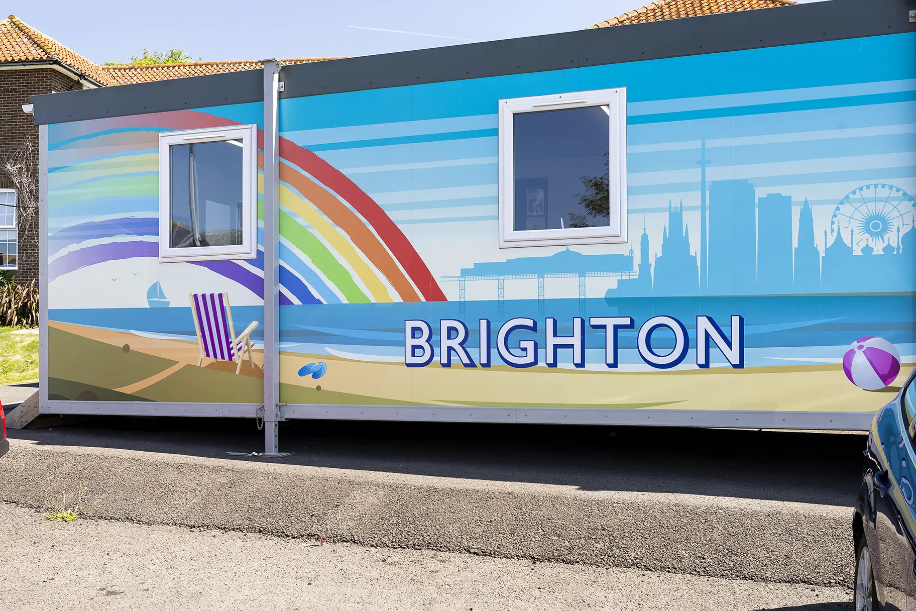 Oxford International College Brighton outbuildings 2 and 3 wall art