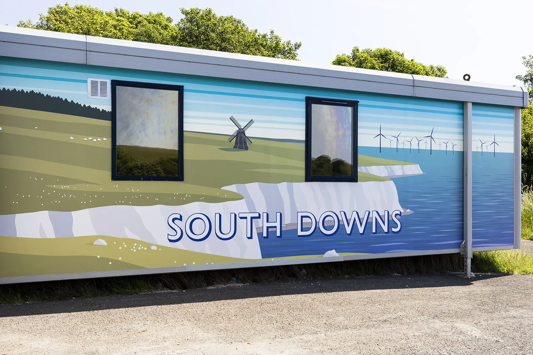 Oxford International College Brighton outbuildings 2 and 3 wall art