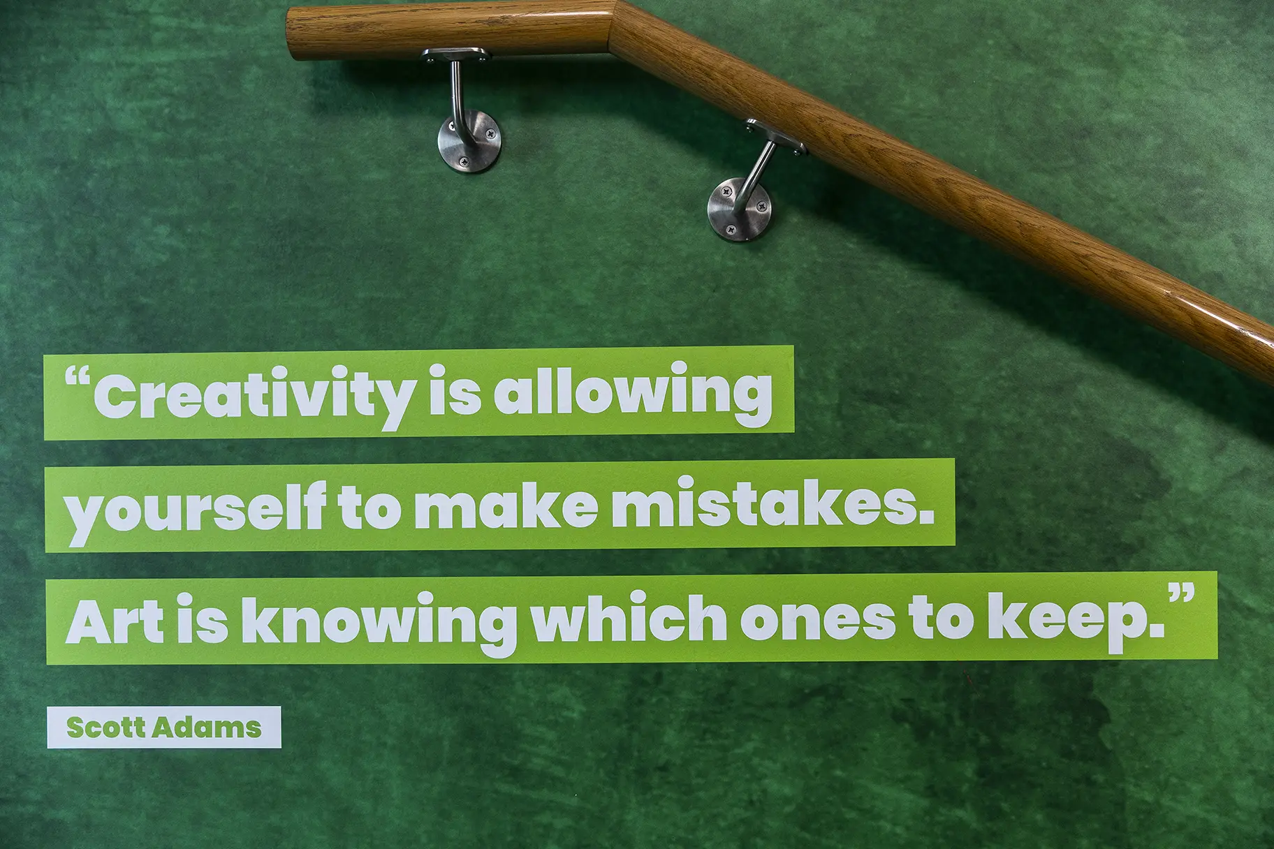 Ryedene Primary and Nursery School art stairwell wall art