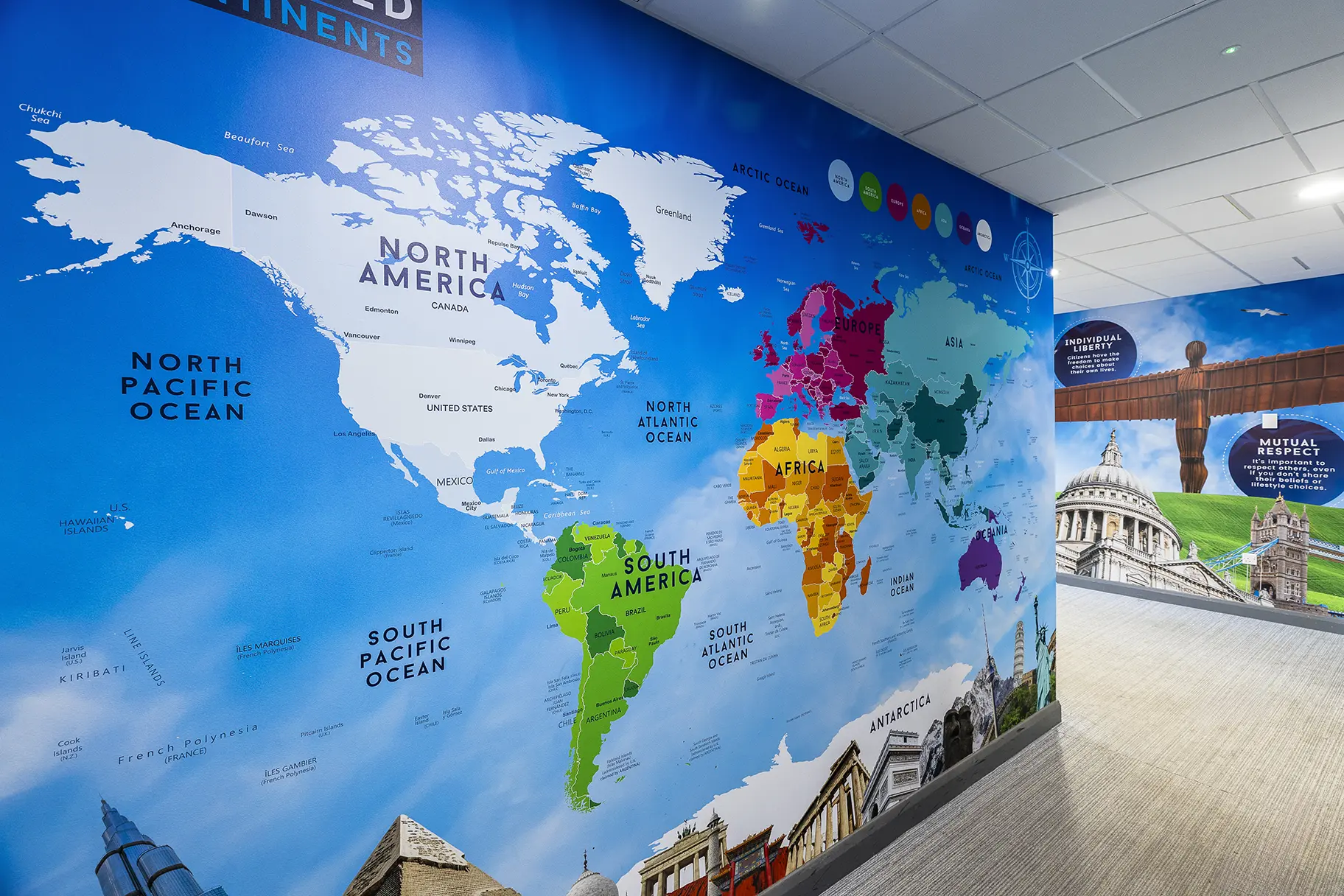 Ryedene Primary and Nursery School british values wall art