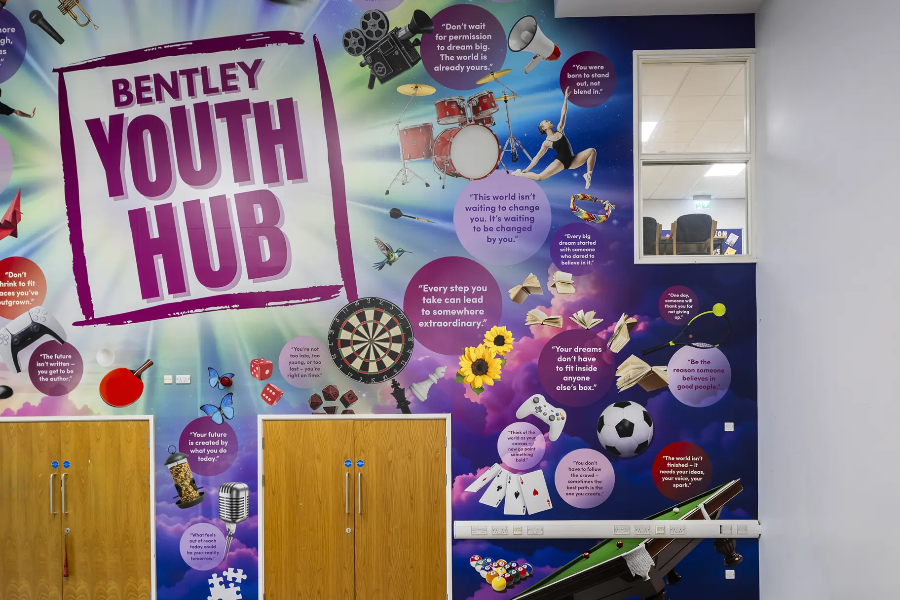 Bentley Youth Hub wall art
