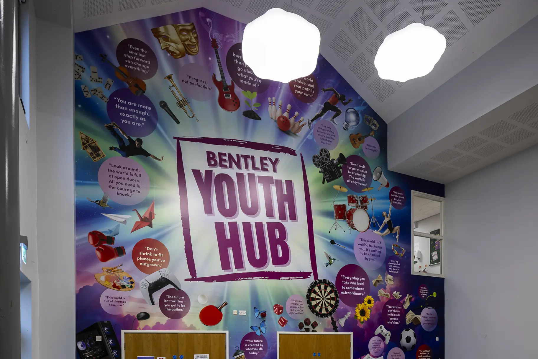 Bentley Youth Hub wall art