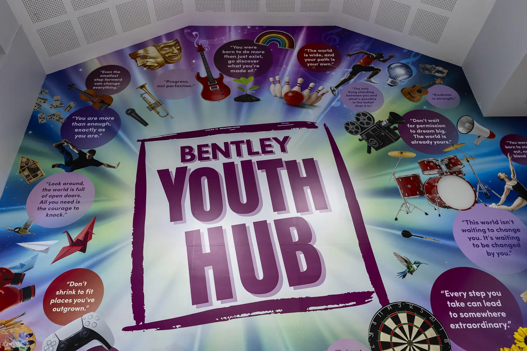 Bentley Youth Hub wall art