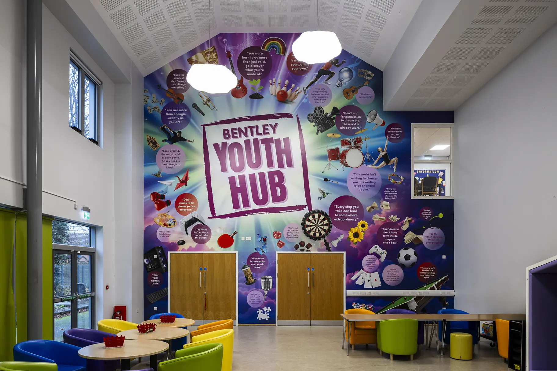 Bentley Youth Hub wall art