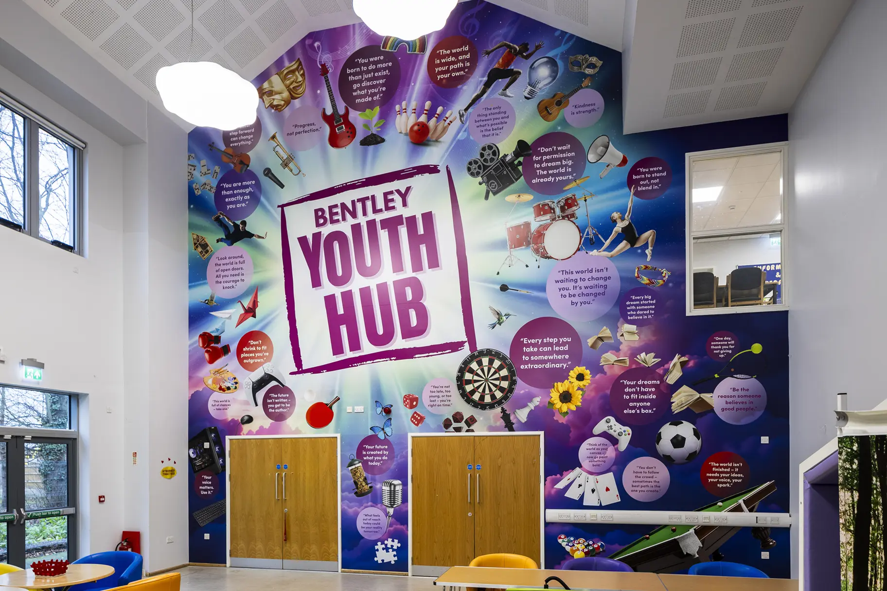 Bentley Youth Hub wall art