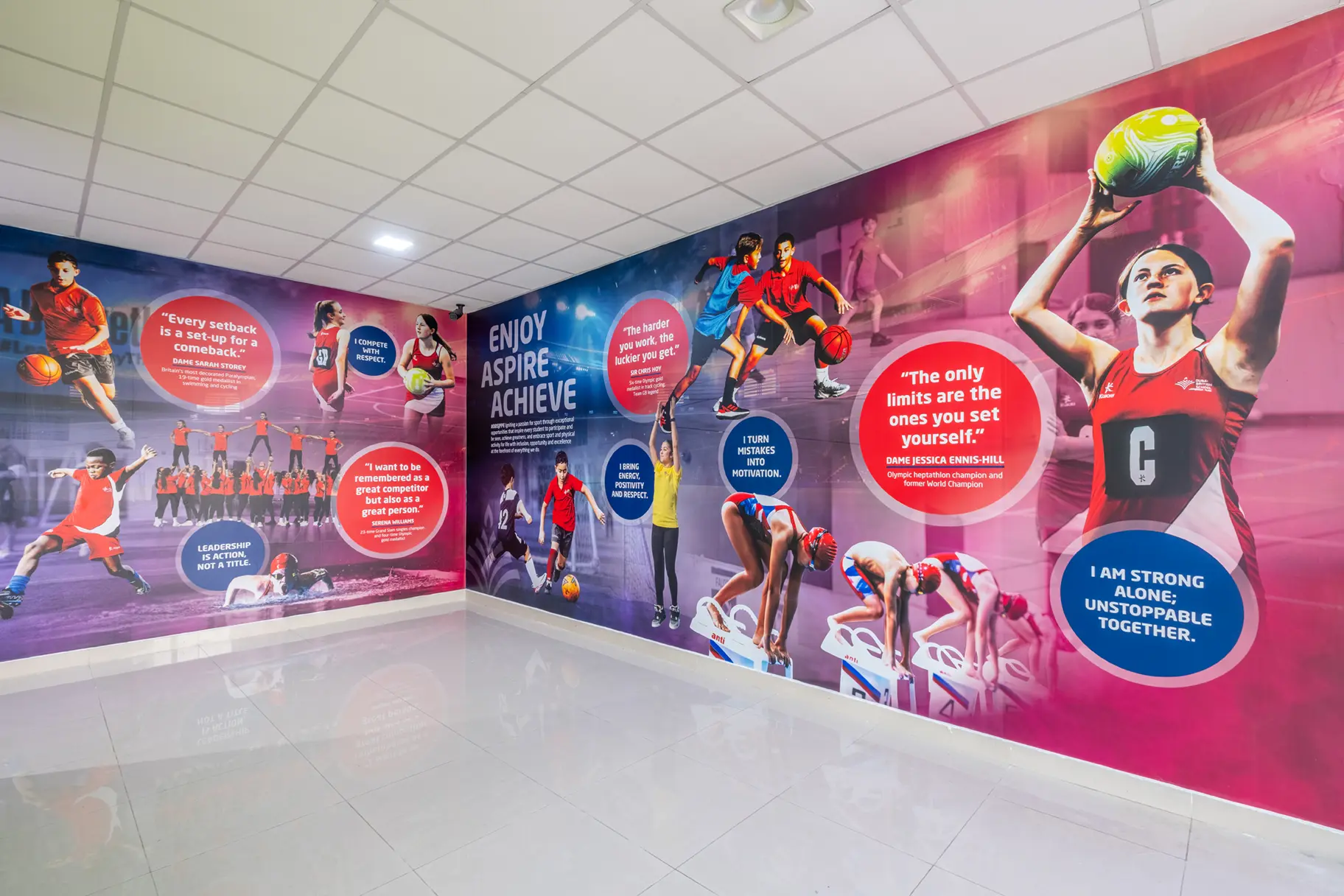 Dubai British School Jumeirah Park Sports wall art