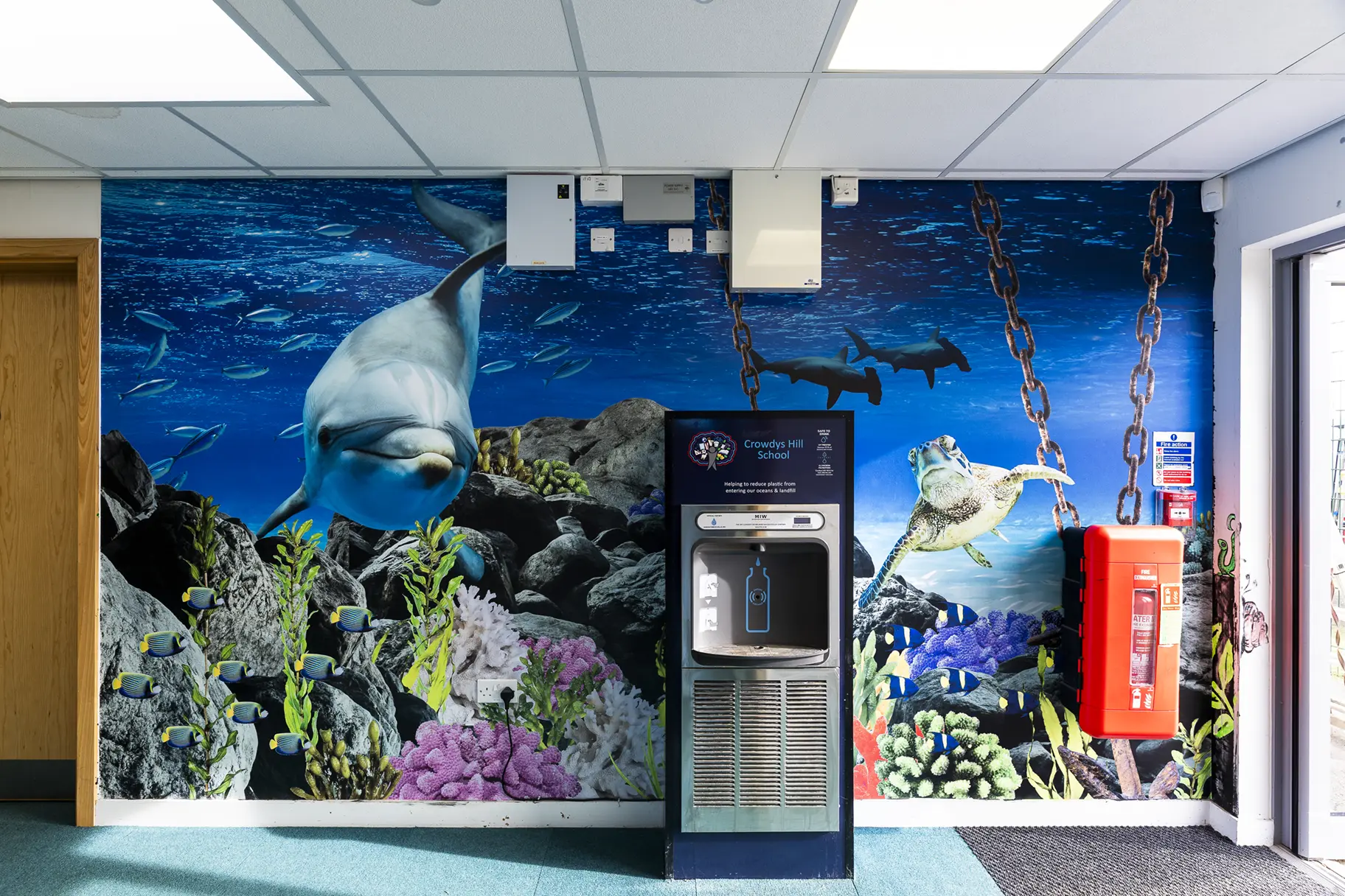 Crowdys Hill school immersive wall art