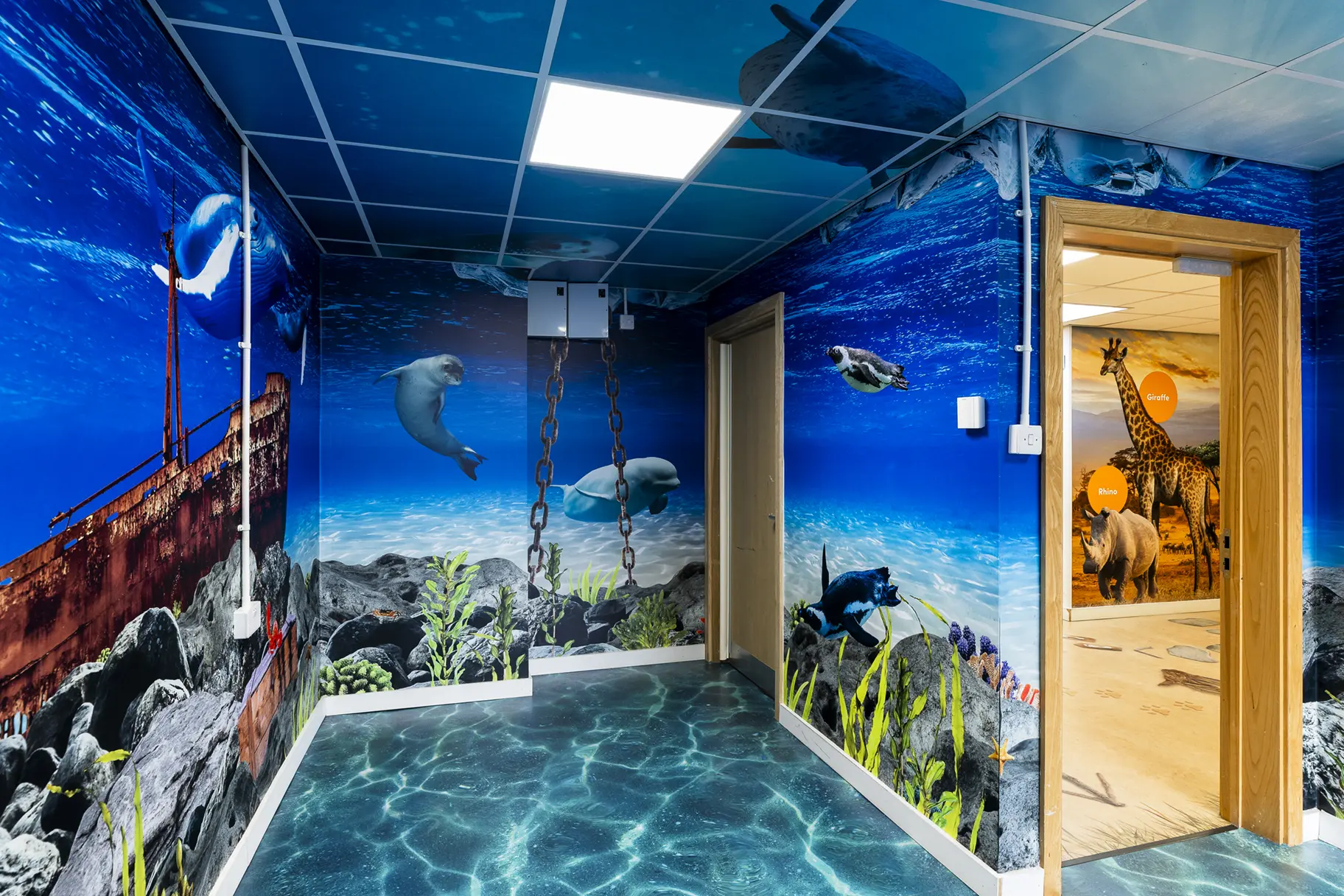 Crowdys Hill school immersive wall art