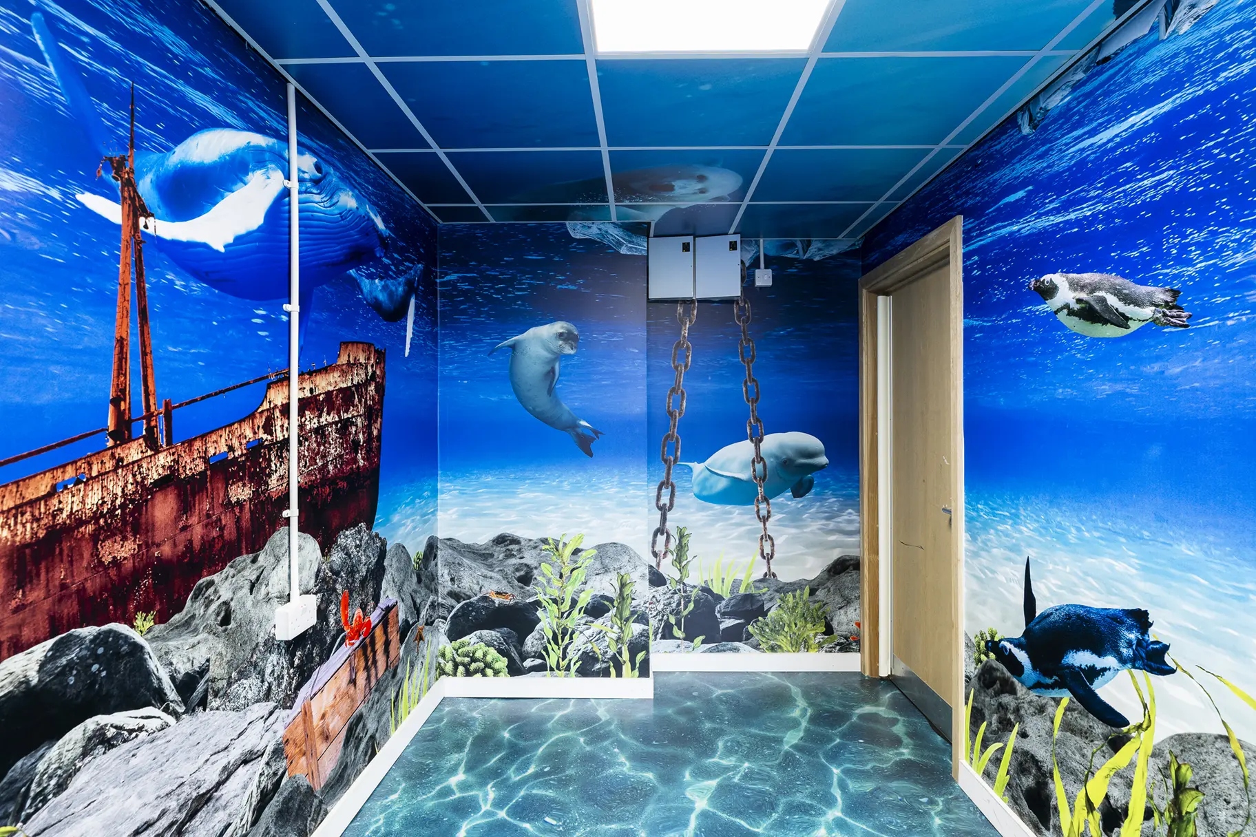 Crowdys Hill school immersive wall art