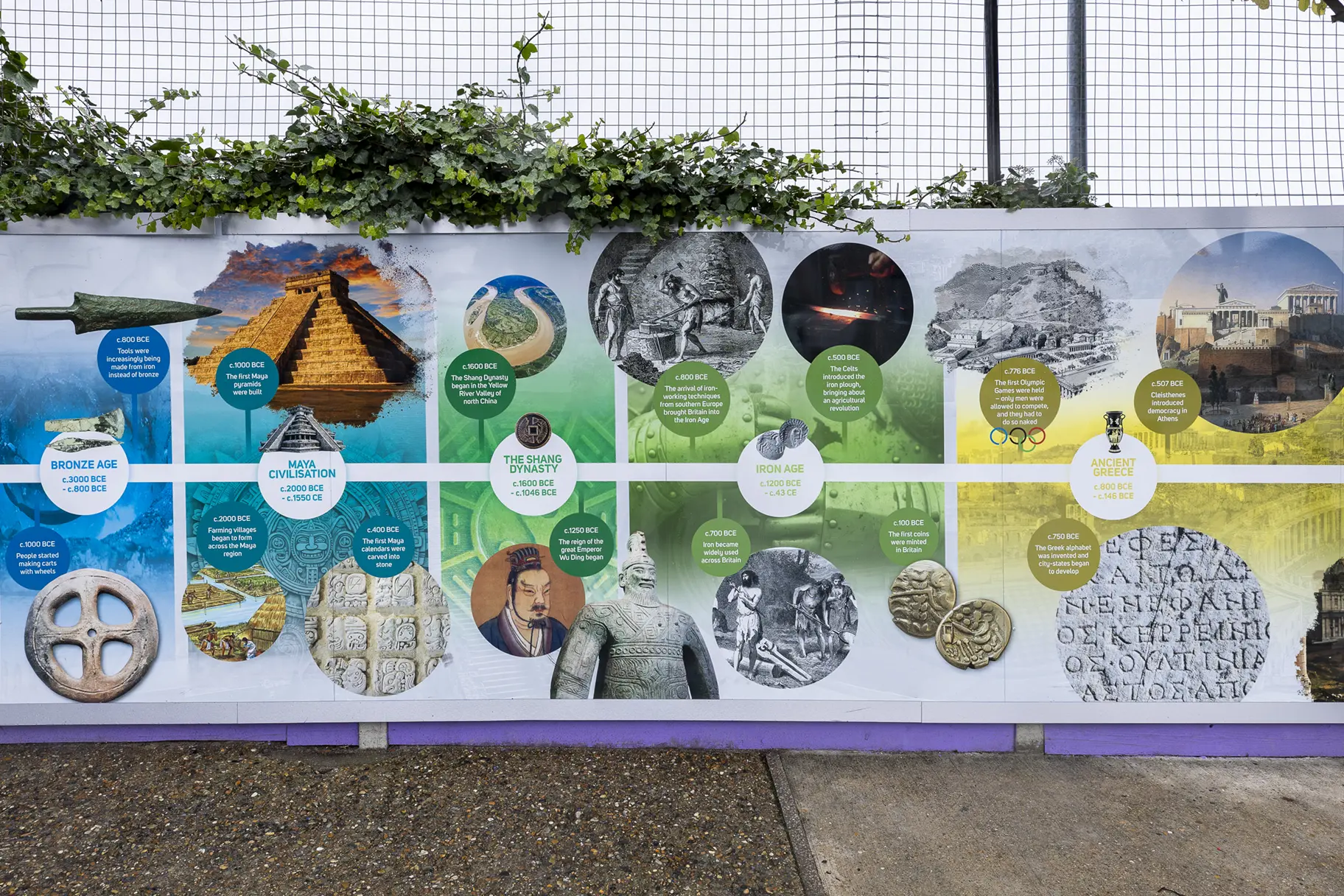 Oasis Academy Skinner Street outdoor timeline