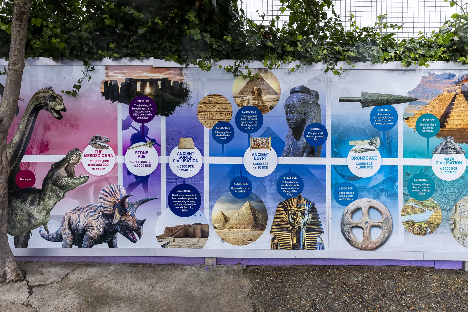 Oasis Academy Skinner Street outdoor timeline