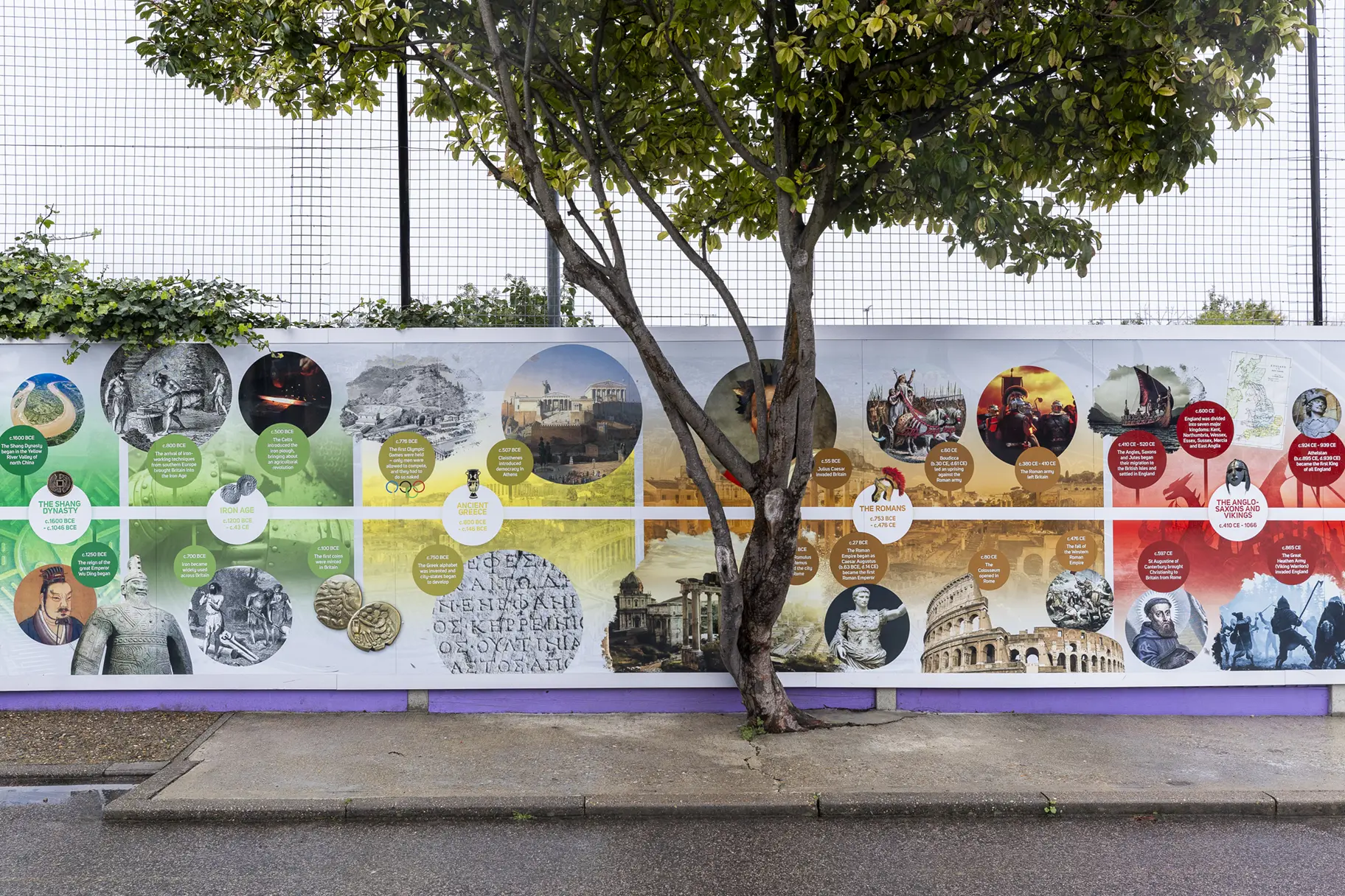 Oasis Academy Skinner Street outdoor timeline