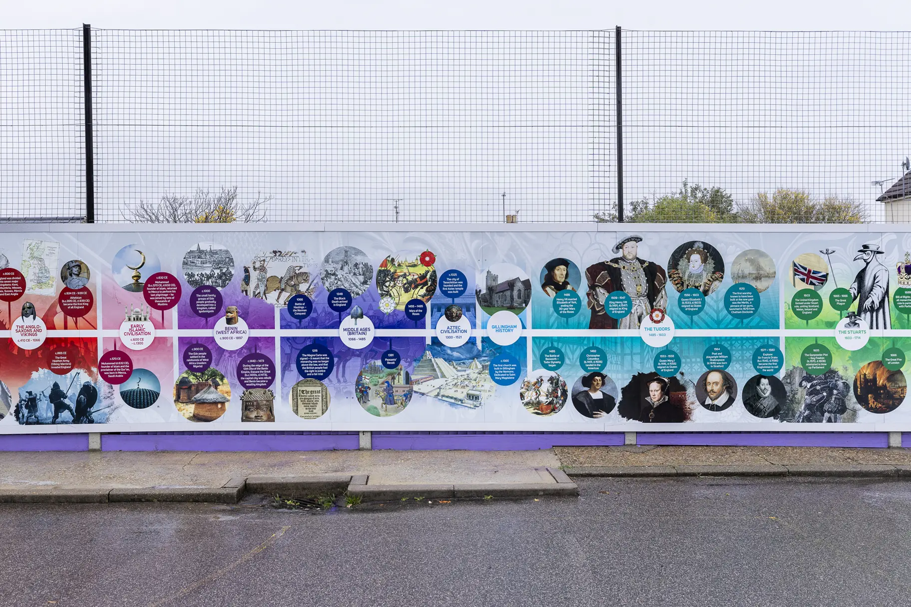 Oasis Academy Skinner Street outdoor timeline