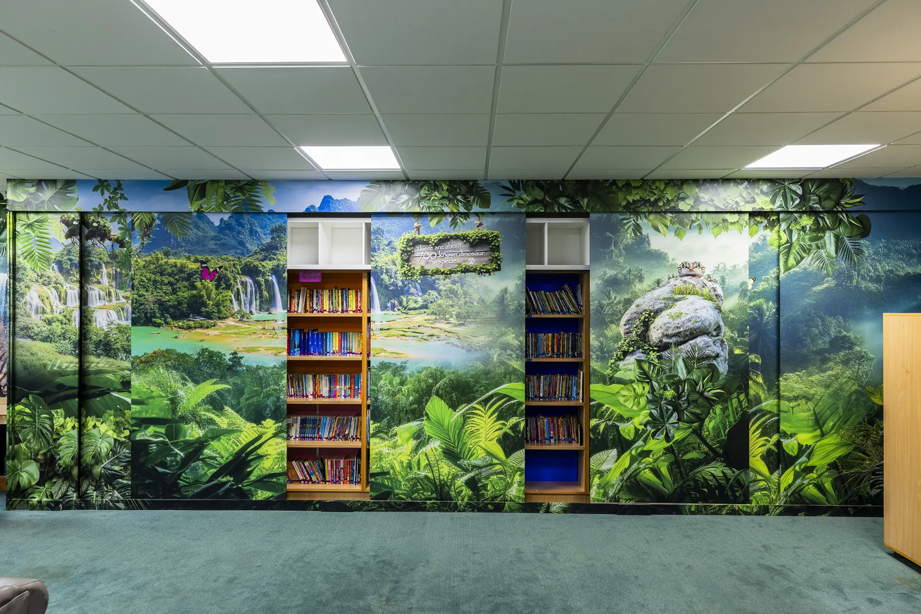 Treetops school library wall art
