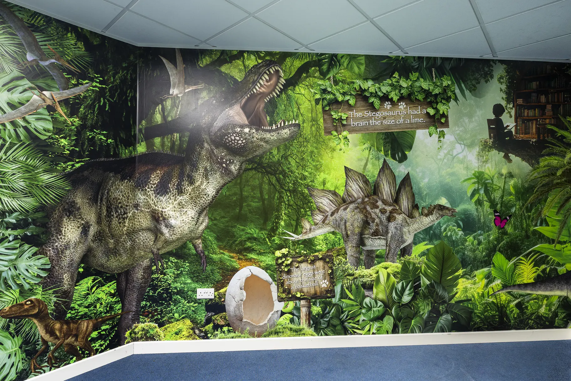 Treetops school library wall art