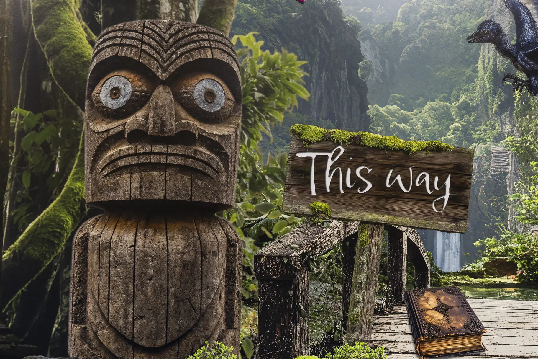 Treetops school library wall art