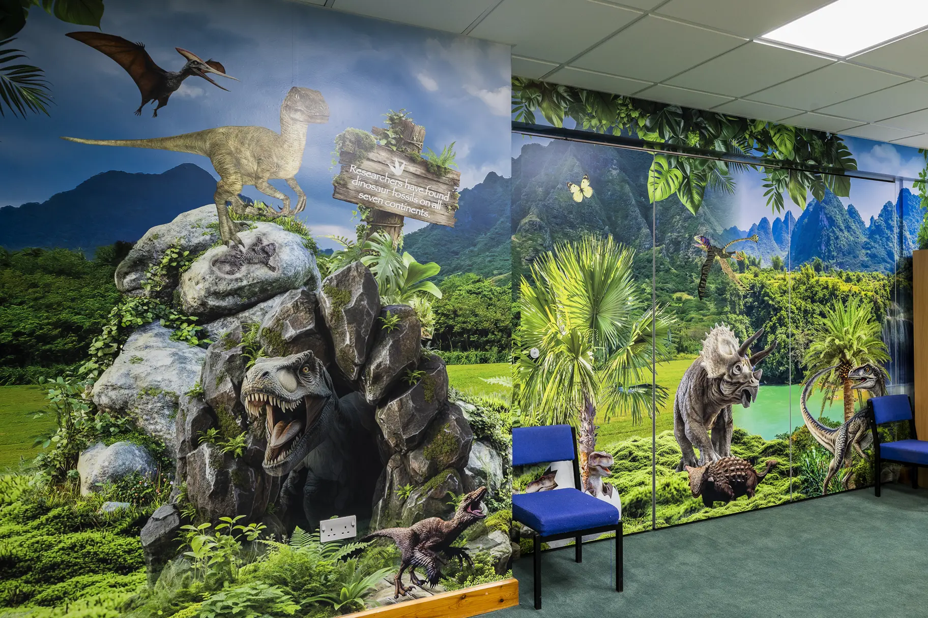 Treetops school library wall art