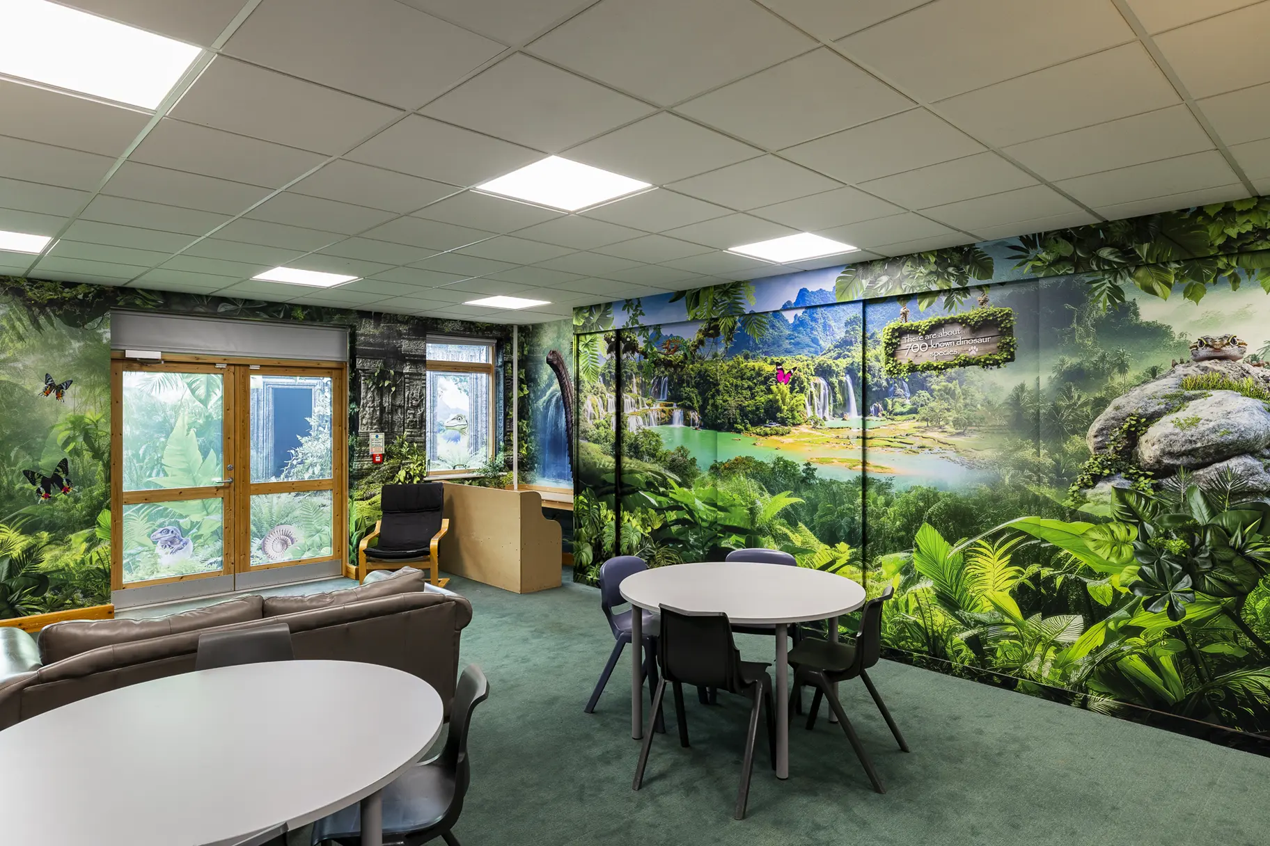 Treetops school library wall art