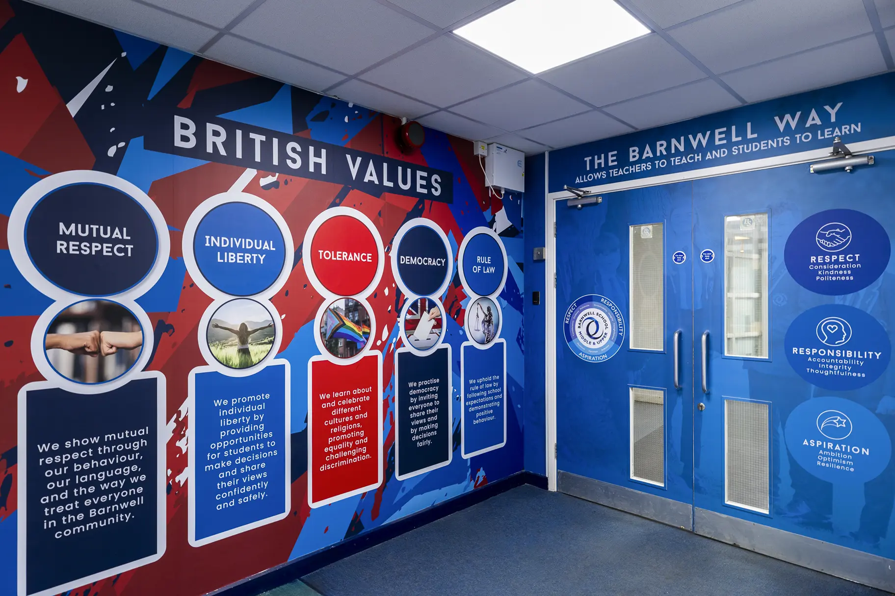 Barnwell school british values wall art