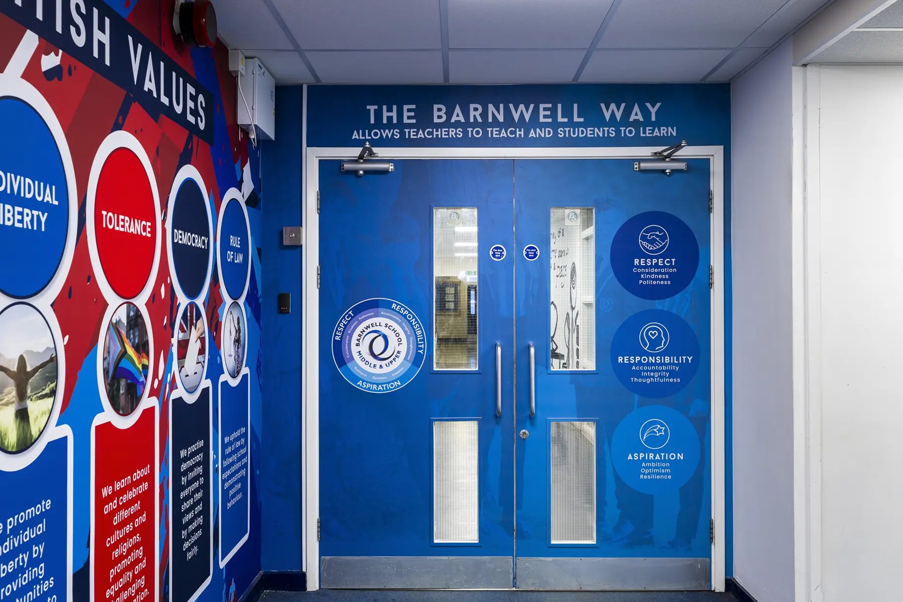 Barnwell school british values wall art