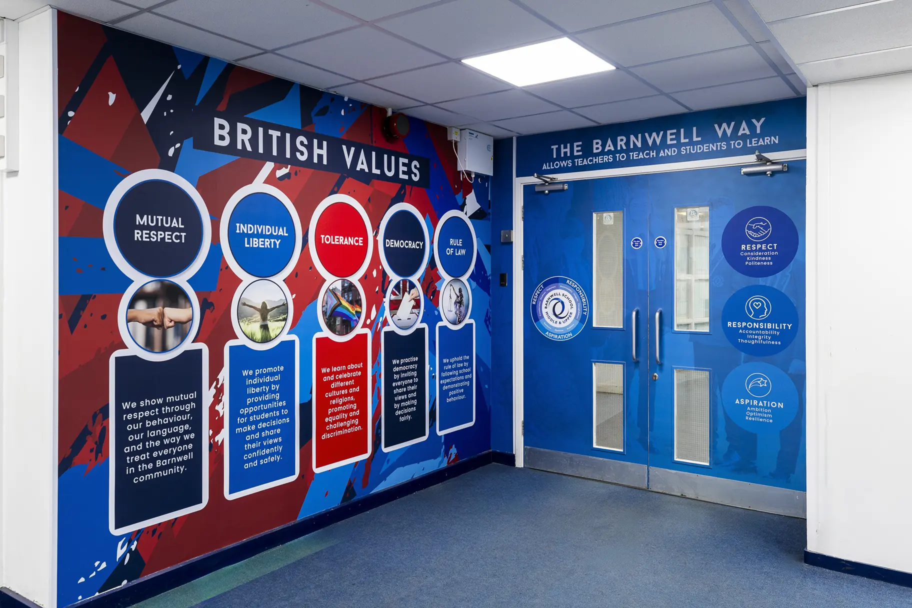 Barnwell school british values wall art
