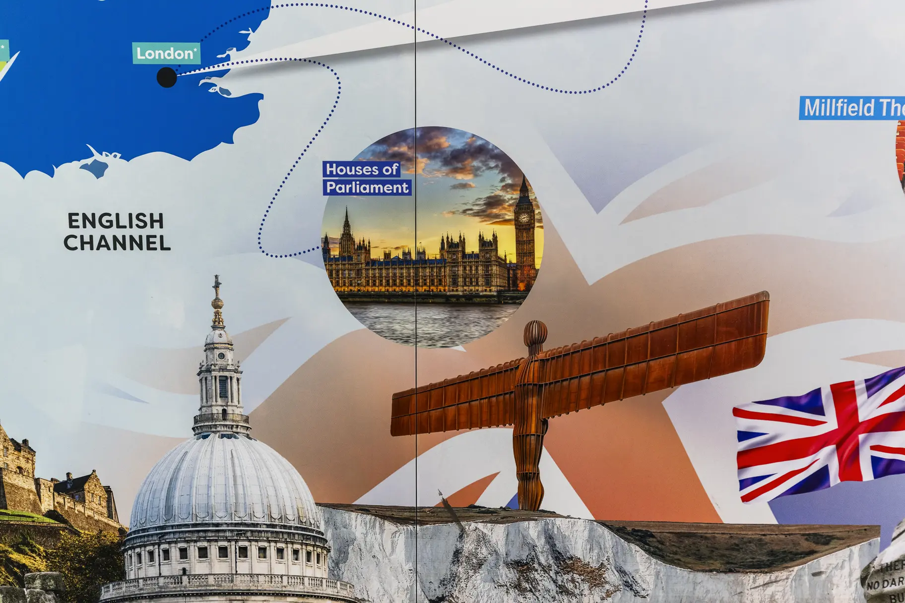 Hazelbury school map wall art